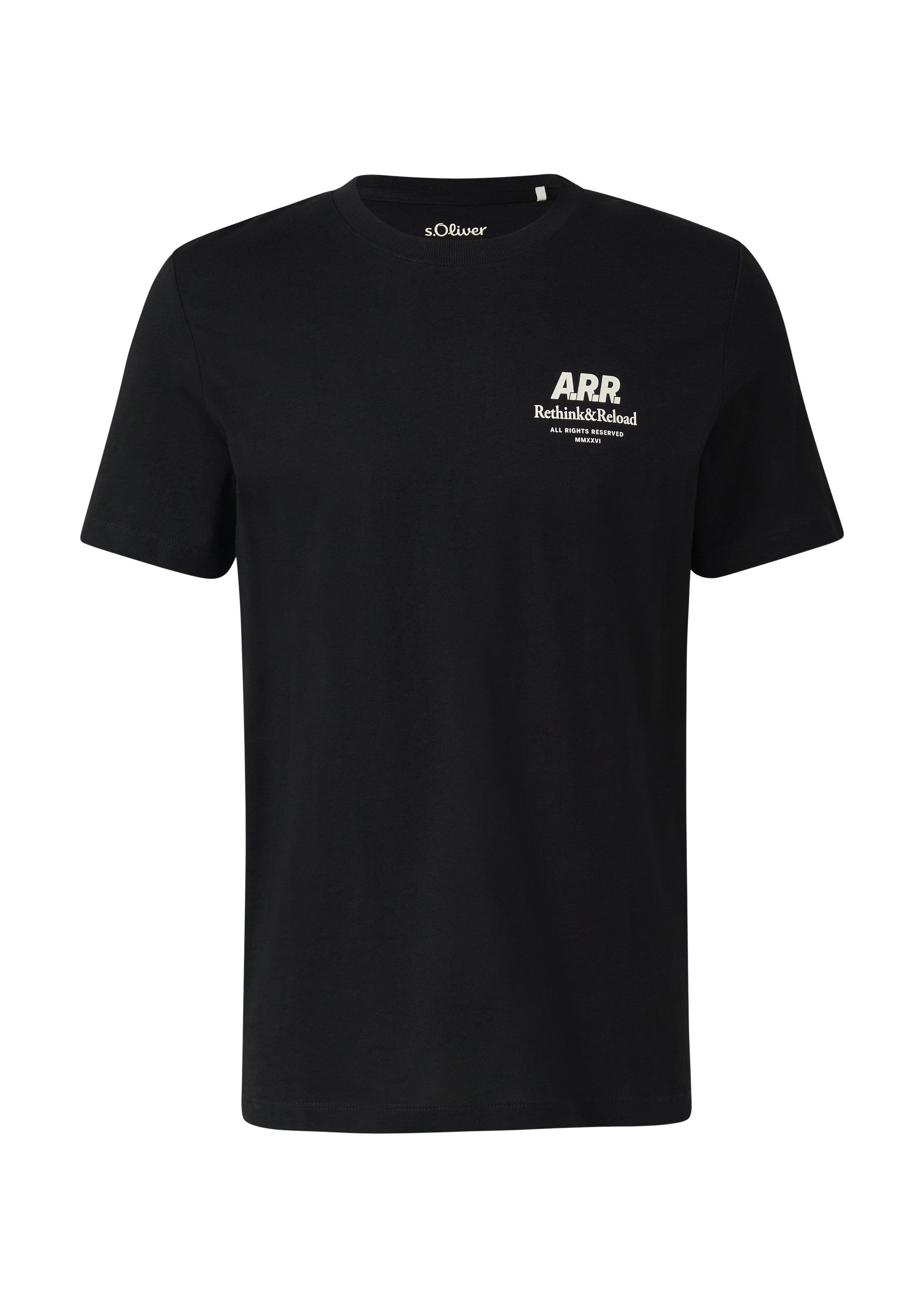 s.Oliver Kurzarmshirt T-Shirt T-Shirt mit Frontprint