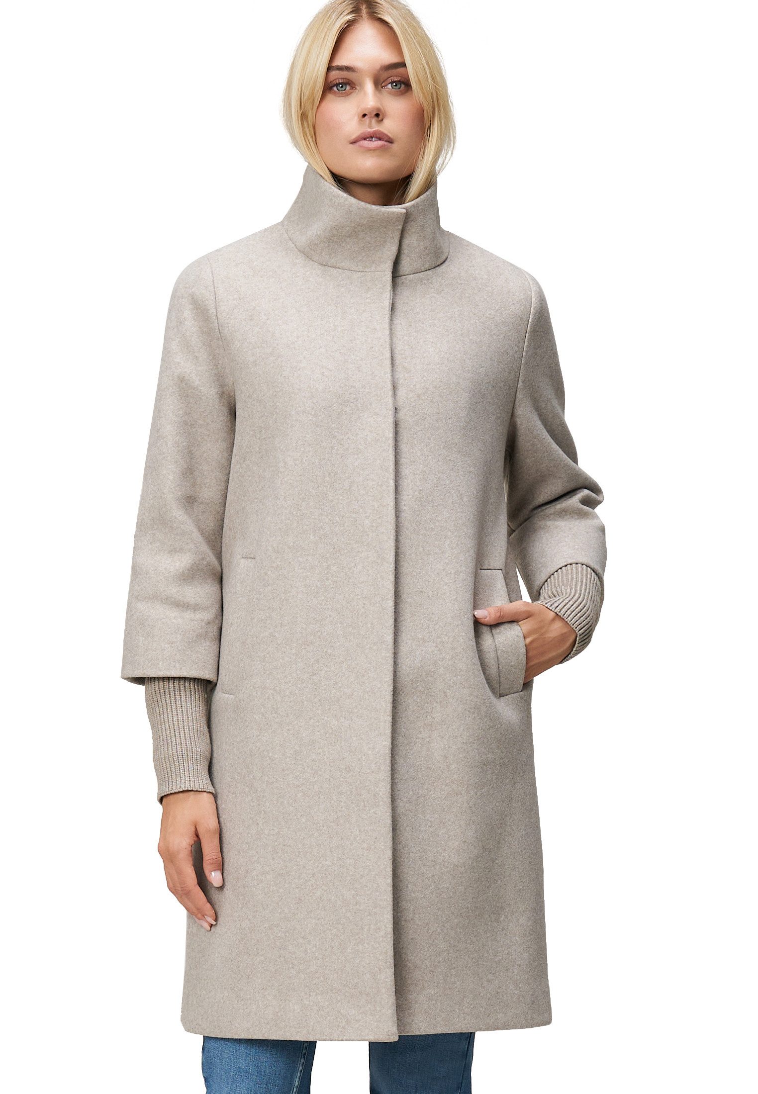 Zero Wintermantel zero Damen Mantel Wolloptik günstig online kaufen