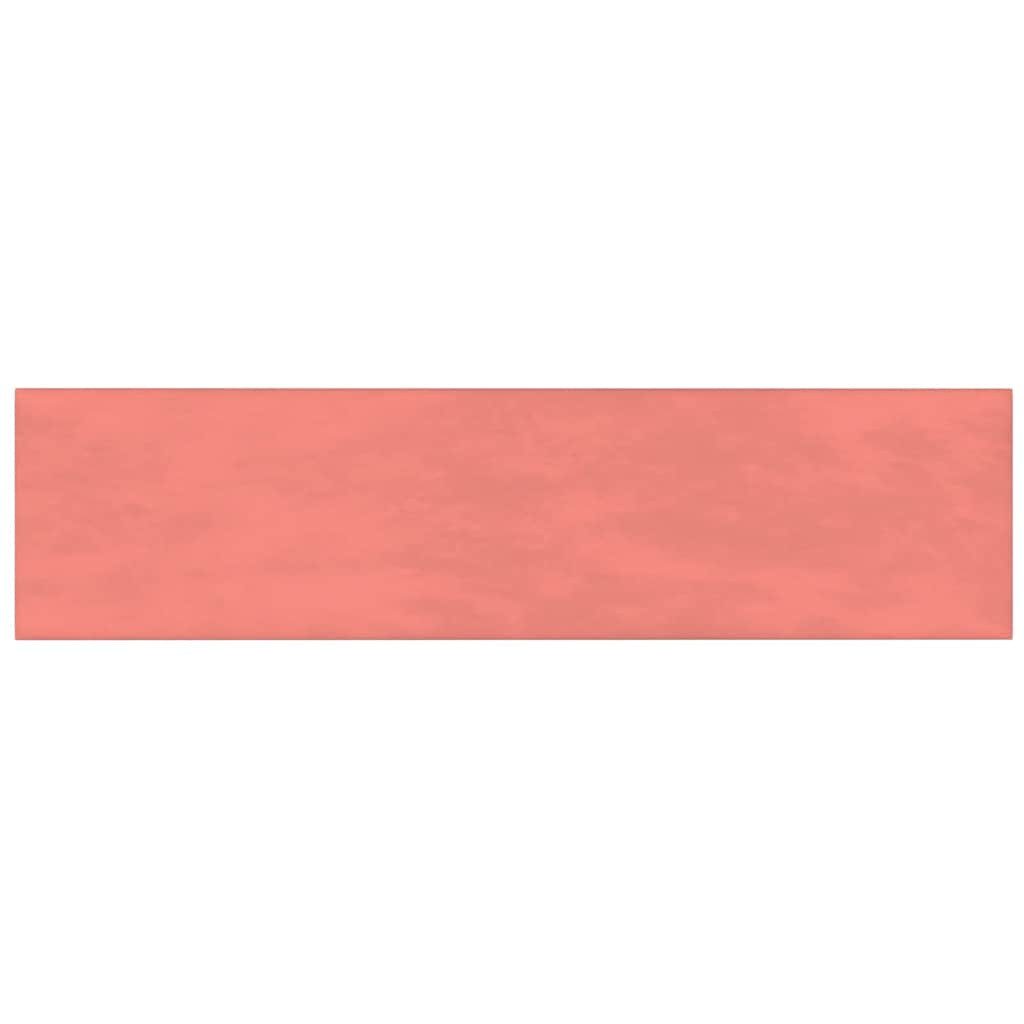vidaXL Wandpaneel Wandpaneele 12 Stk. Rosa 60x15 cm Samt 1,08 m², (12-tlg)