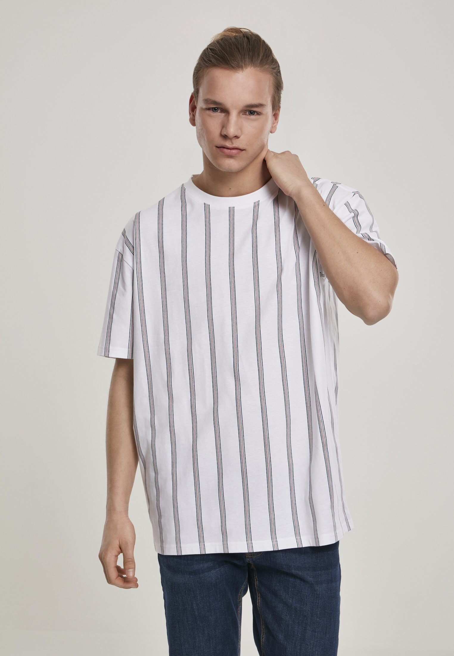 URBAN Stripe Oversized Heavy Kurzarmshirt T-Shirt AOP CLASSICS (1-tlg) Tee