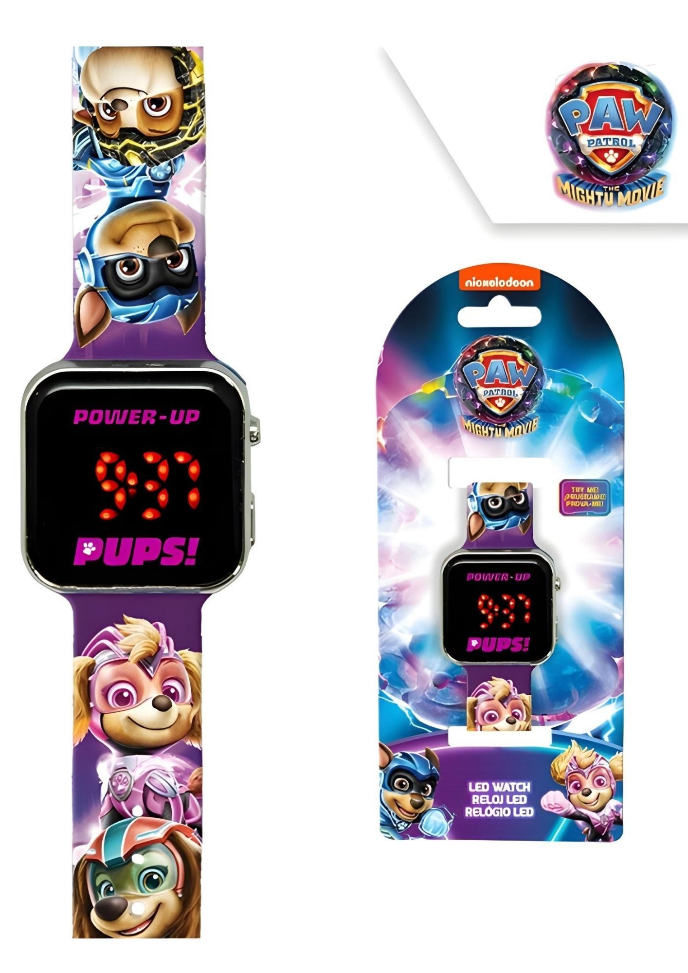 PAW PATROL Digitaluhr Digital Uhr für Kinder Polyesterarmband im Bunt