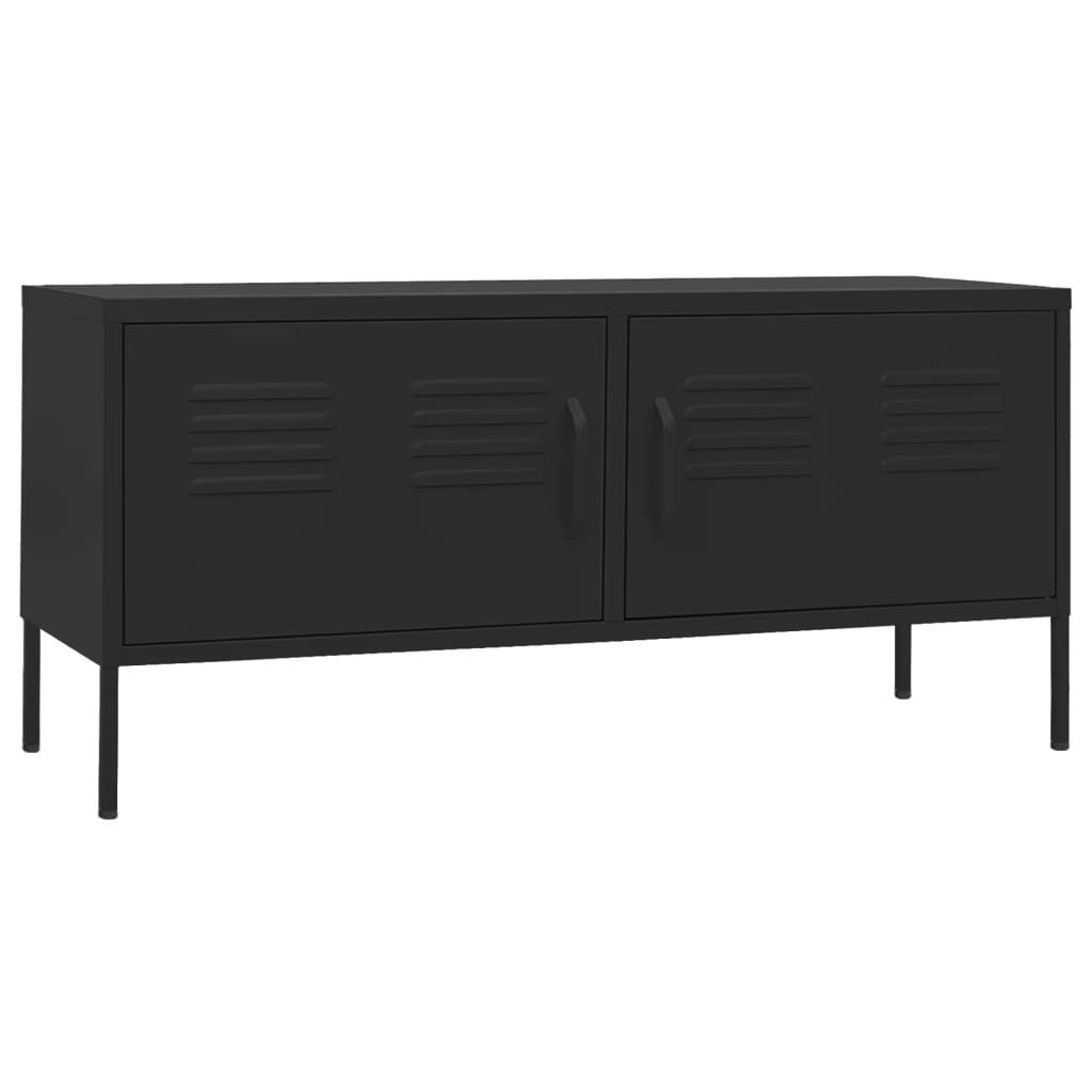 vidaXL TV-Schrank TV-Schrank Schwarz 105x35x50 cm Stahl (1-St)