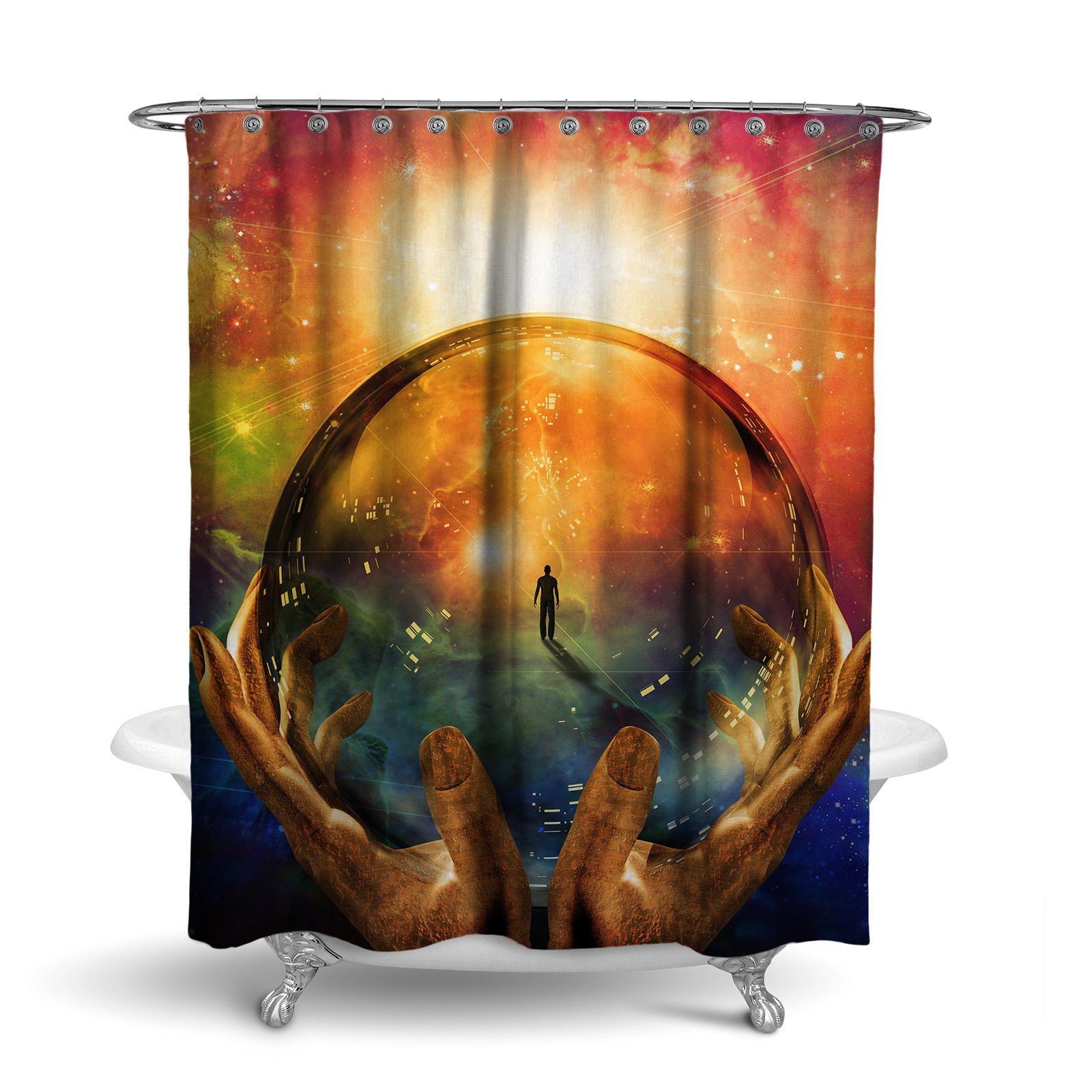 RAHMENLOS® Duschvorhang Motiv Magic - 180 cm x 200 cm Breite 180 cm günstig online kaufen