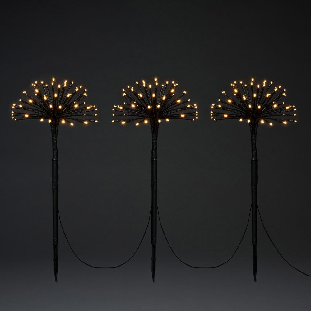 bernsteinfarben mit LED LED 3 KONSTSMIDE Gartenleuchte Spiessleuchte Pusteblumen, fest integriert, LED