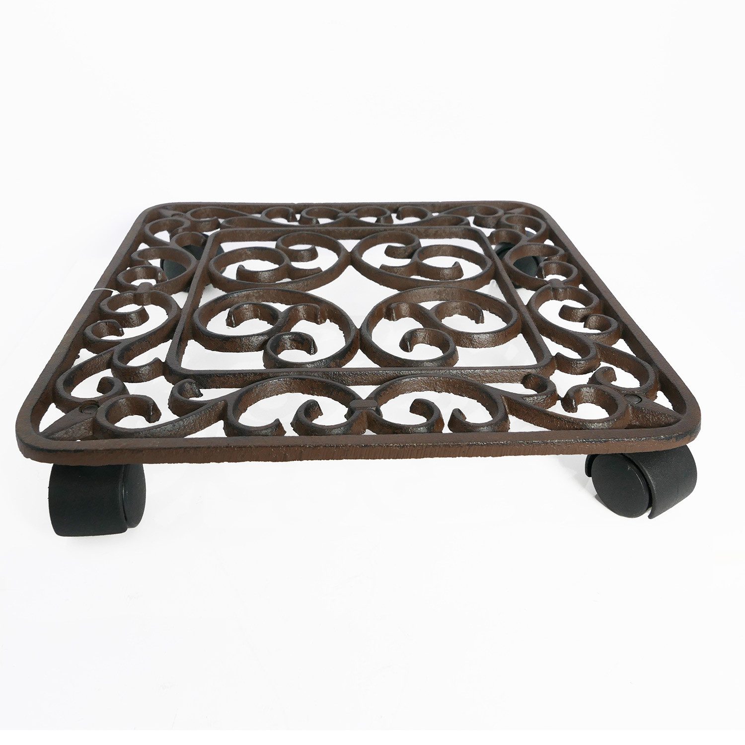 B&S Pflanzenroller Pflanzenroller Gußeisen eckig 27 cm, (1-St)