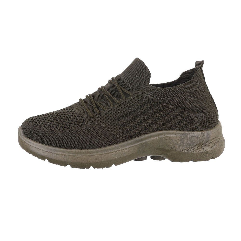 Coolwalk Herren Low-Top Freizeit Sneaker Flach Sneakers in Olive günstig online kaufen
