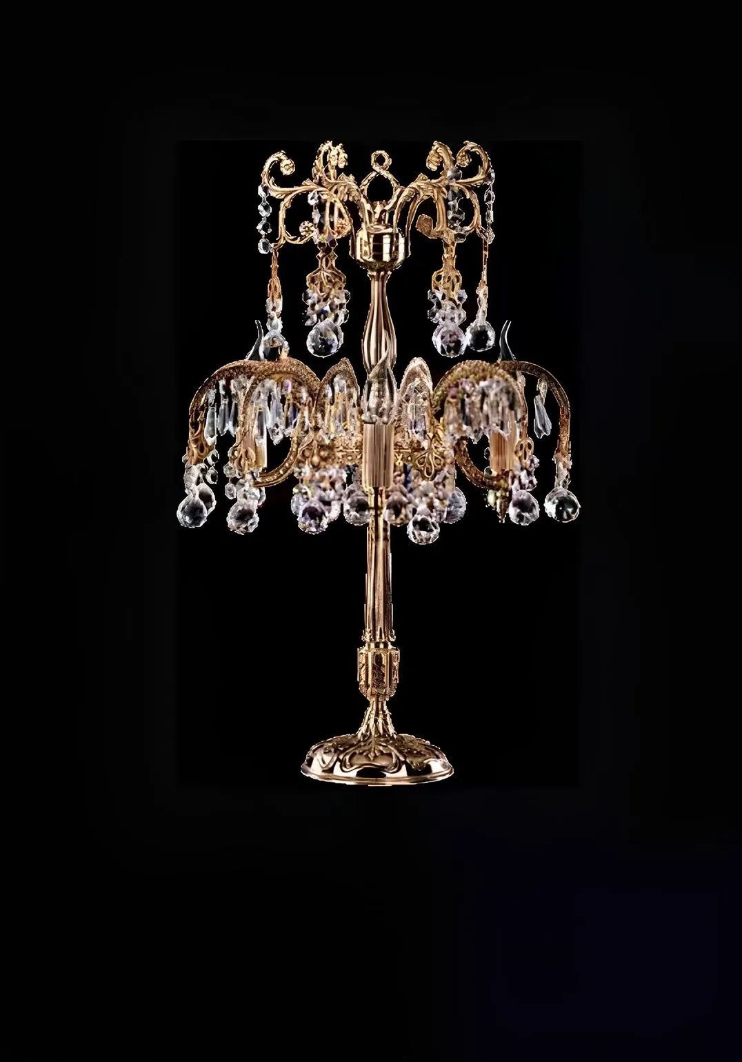 JVmoebel Tischleuchte Luxuriöse Nachttischlampe in Gold mit klassischem Design, Leuchtmittel wechselbar, Made in Europa