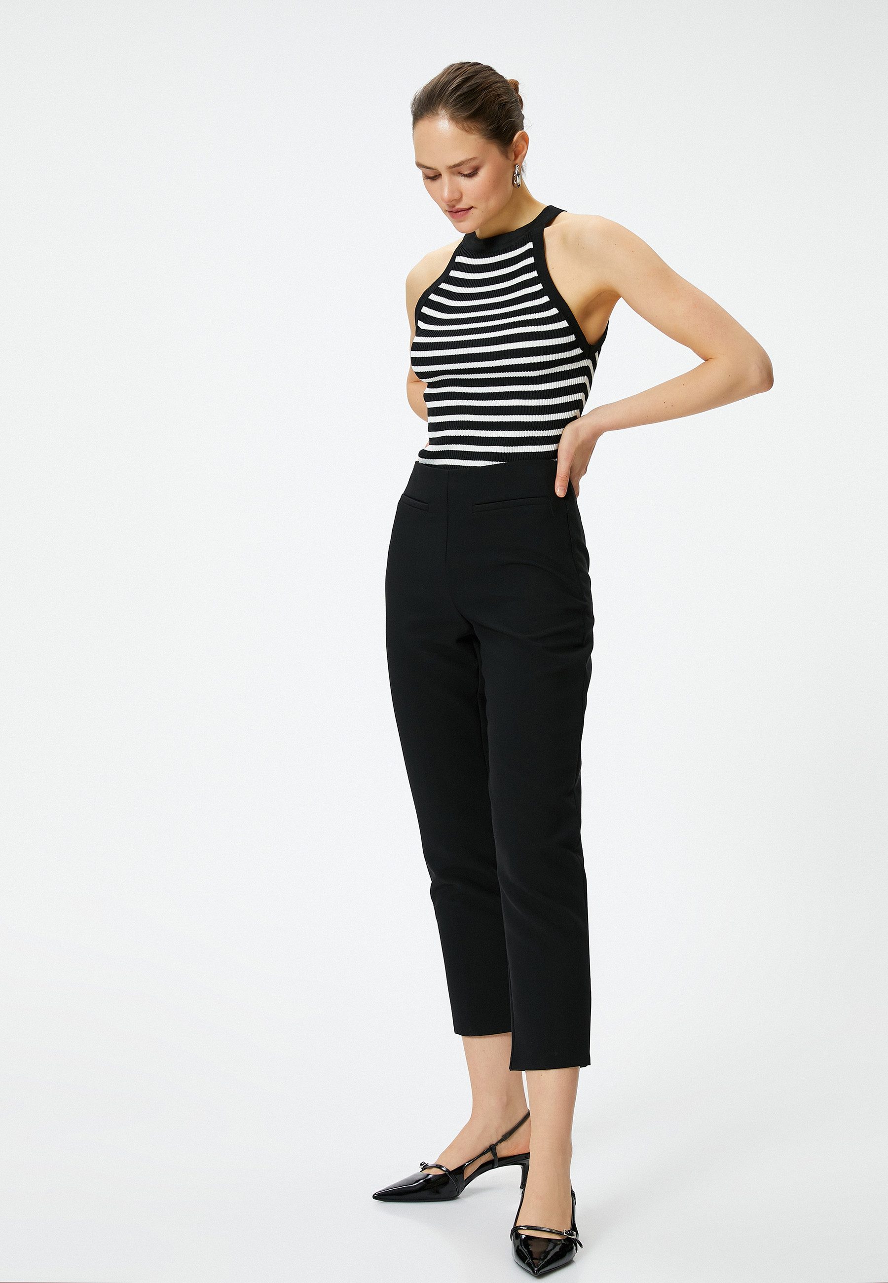 Koton Anzughose Hohe Leibhöhe Cigarette Anzughose günstig online kaufen