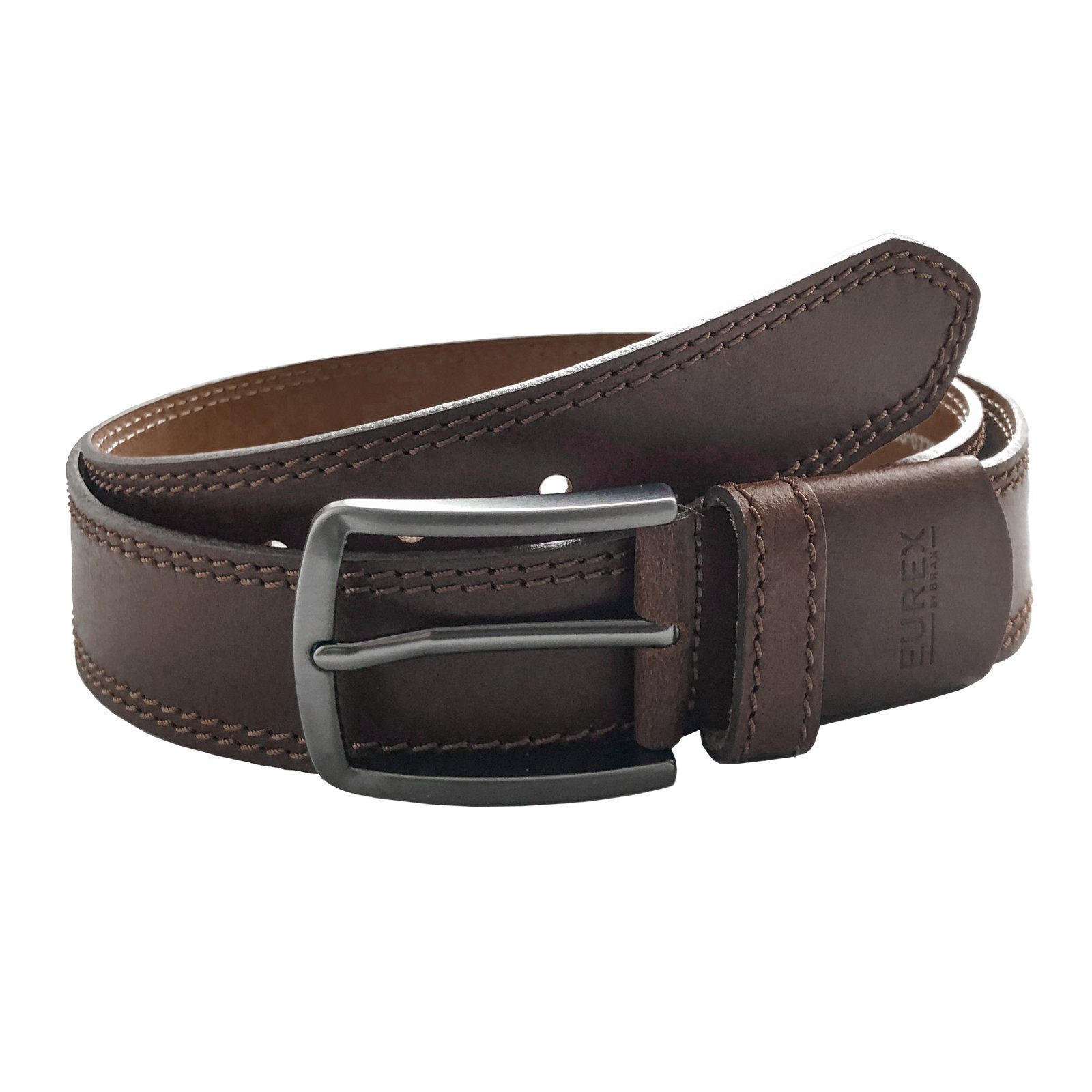 EUREX by BRAX Ledergürtel Eurex by Brax Überlängen Ledergürtel dunkelbraun