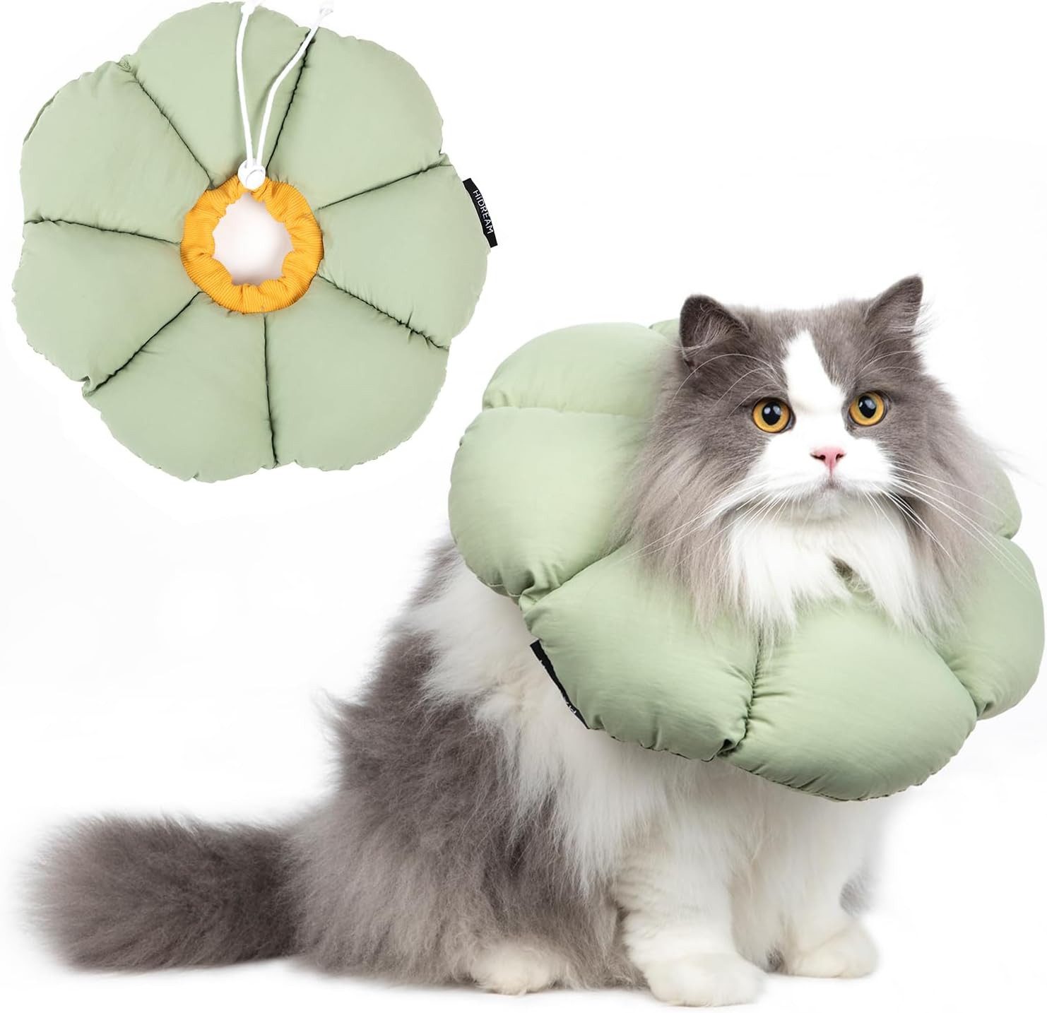 FELIXLEO Schutzkragen Halskrause Katze M verstellbar, weicher Blumen Kragen für Hunde