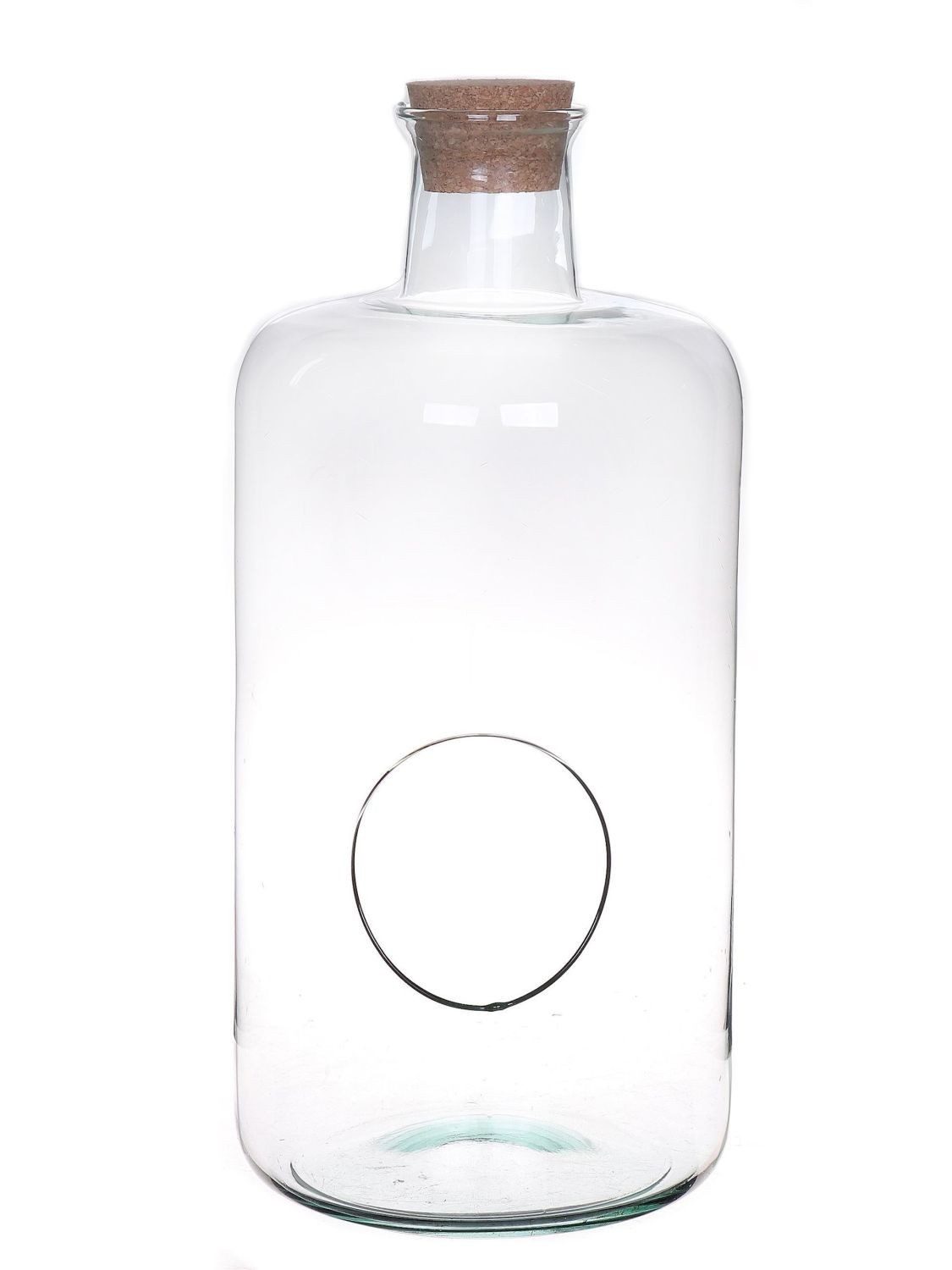 INNA-Glas Terrarium Glas Terrarium Aldrin mit Kork-Deckel, Eco Glas, klar, 43 cm, Ø 20 cm
