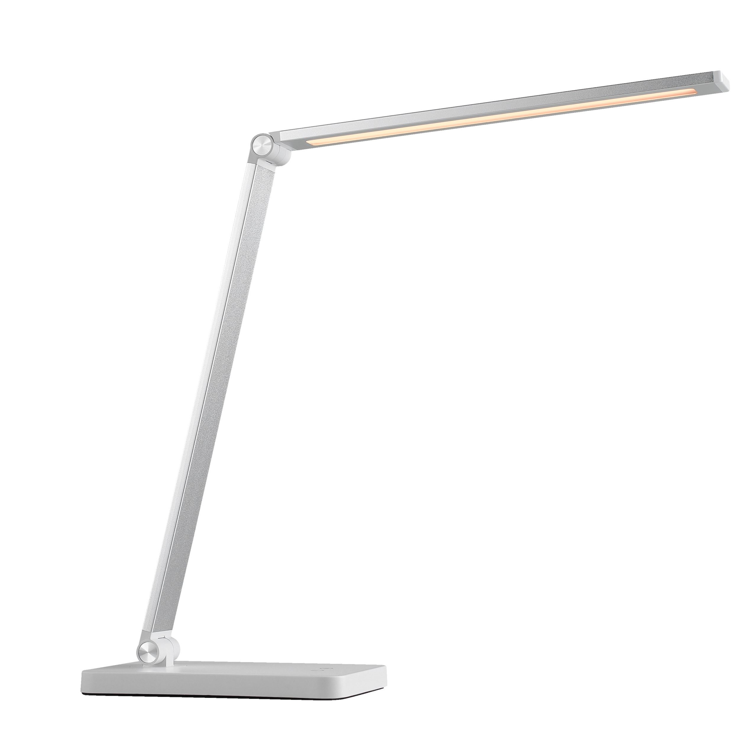 Lightbox Tischleuchte, LED fest integriert, warmweiß - kaltweiß, LED-Tischlampe, 550 Lumen, 3000-6500 K, dimmbar, USB, weiß, 38x11 cm