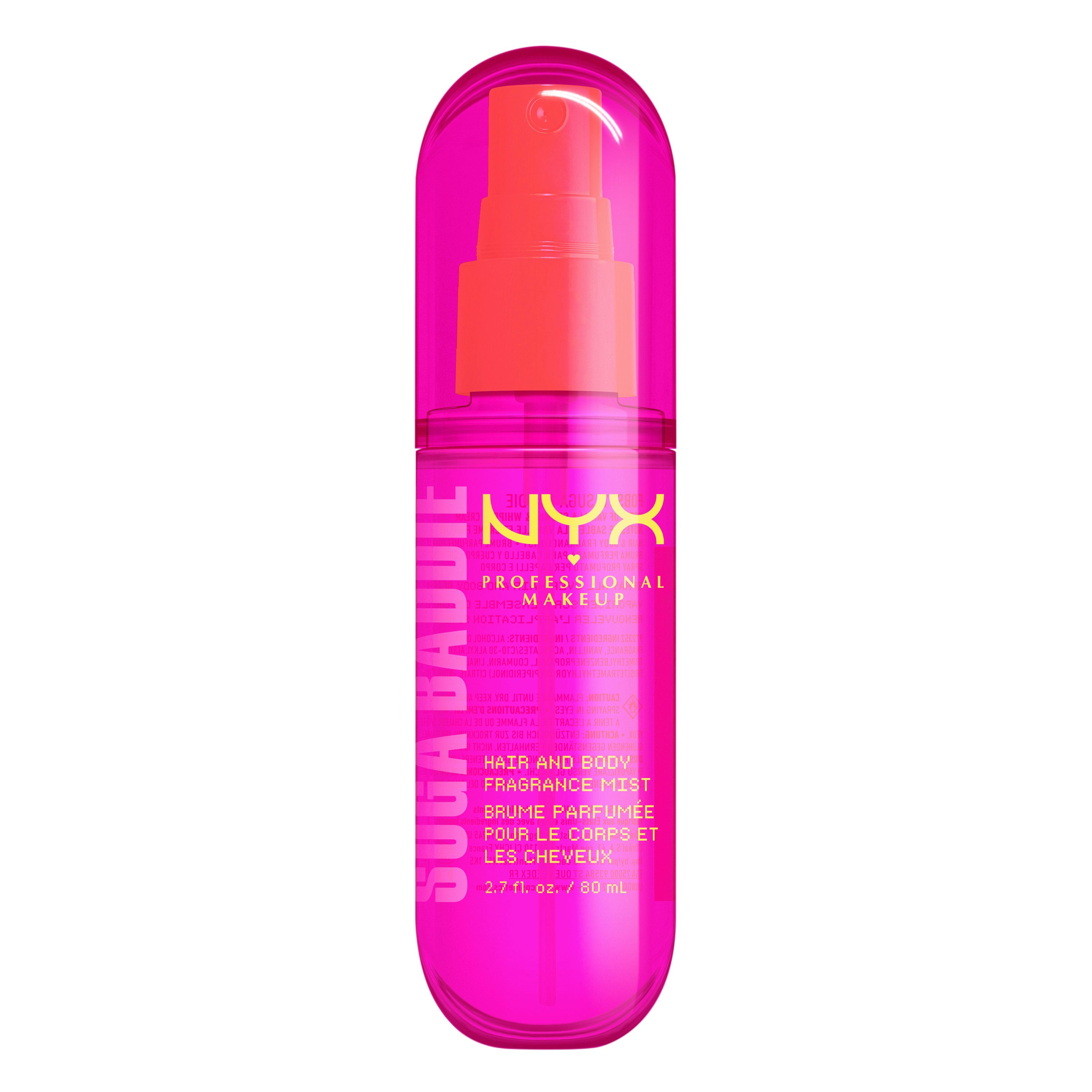 NYX PROFESSIONAL MAKEUP Bodyspray SUGA BADDIE HAIR & BODY MIST, duftet nach Vanilla & Cream für ultimative Baddie-Vibes