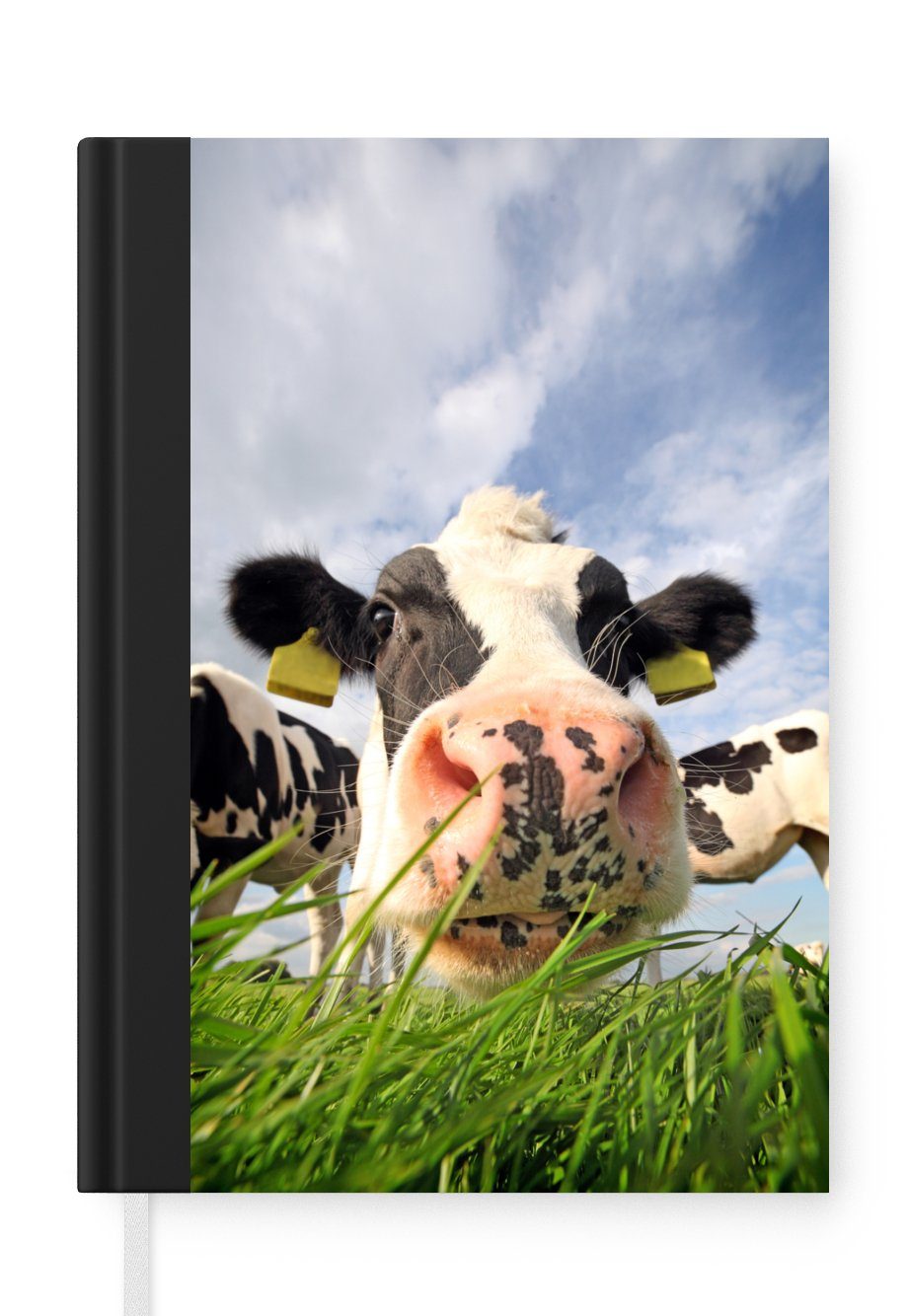 MuchoWow Notizbuch Kuh - Bauernhof - Gras - Tiere, Journal, Merkzettel, Tagebuch, Notizheft, A5, 98 Seiten, Haushaltsbuch