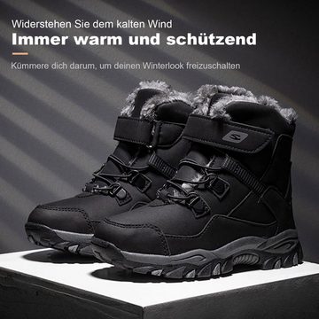 Daisred Schneestiefel Klettverschluss Winterstiefel Martin Boots Stiefel
