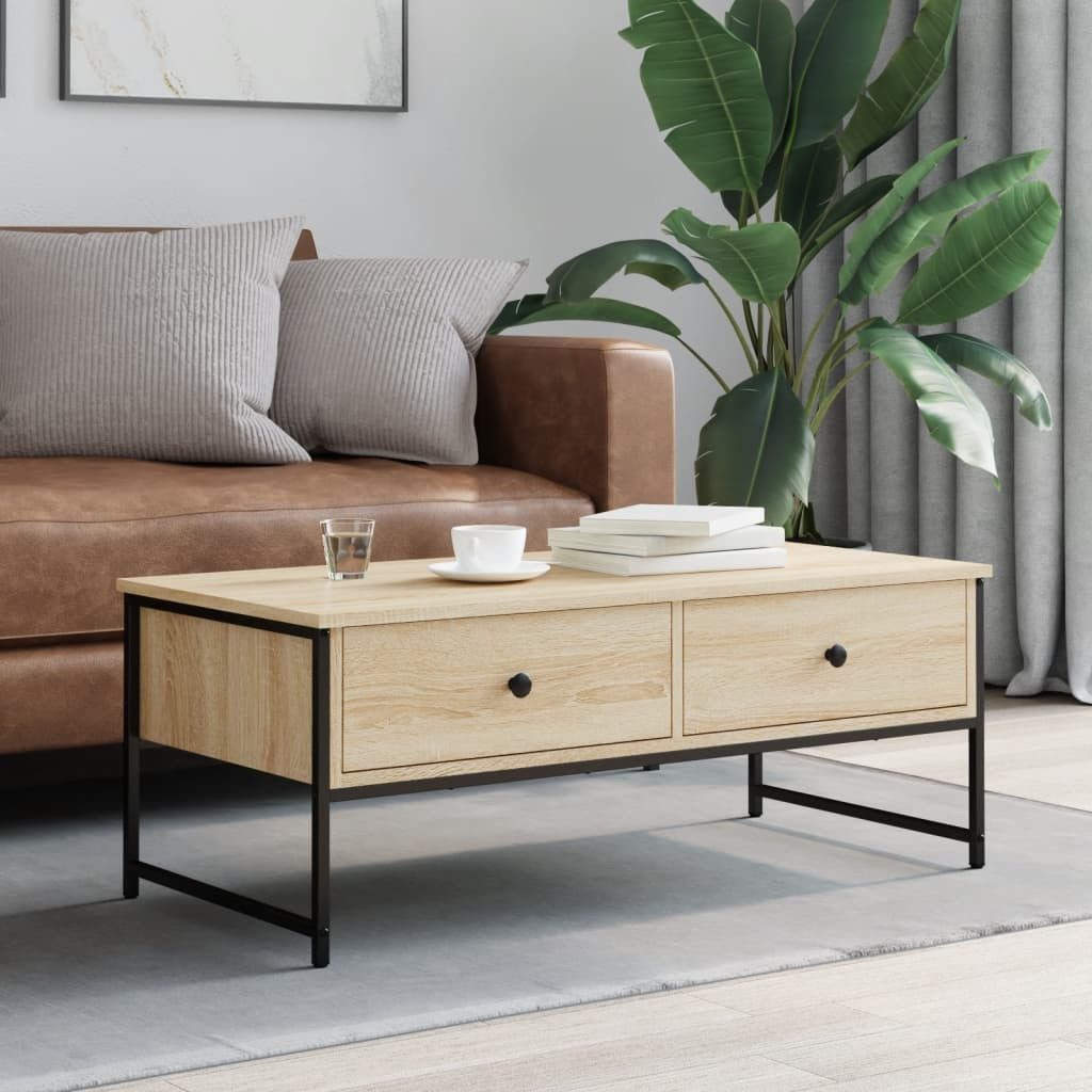 vidaXL Couchtisch Couchtisch Sonoma-Eiche 101x49x39,5 cm günstig online kaufen