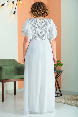 Modabout Abendkleid Langes Maxikleid Hochzeitskleid für Damen - NELB0553D9827EKR (1-tlg)