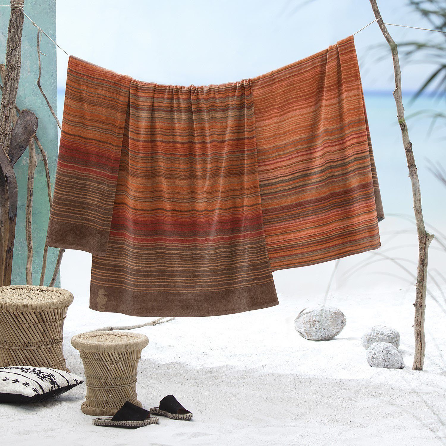 Seahorse Strandtuch Sunset, Jacquard-Velours (1-St), dezente günstig online kaufen