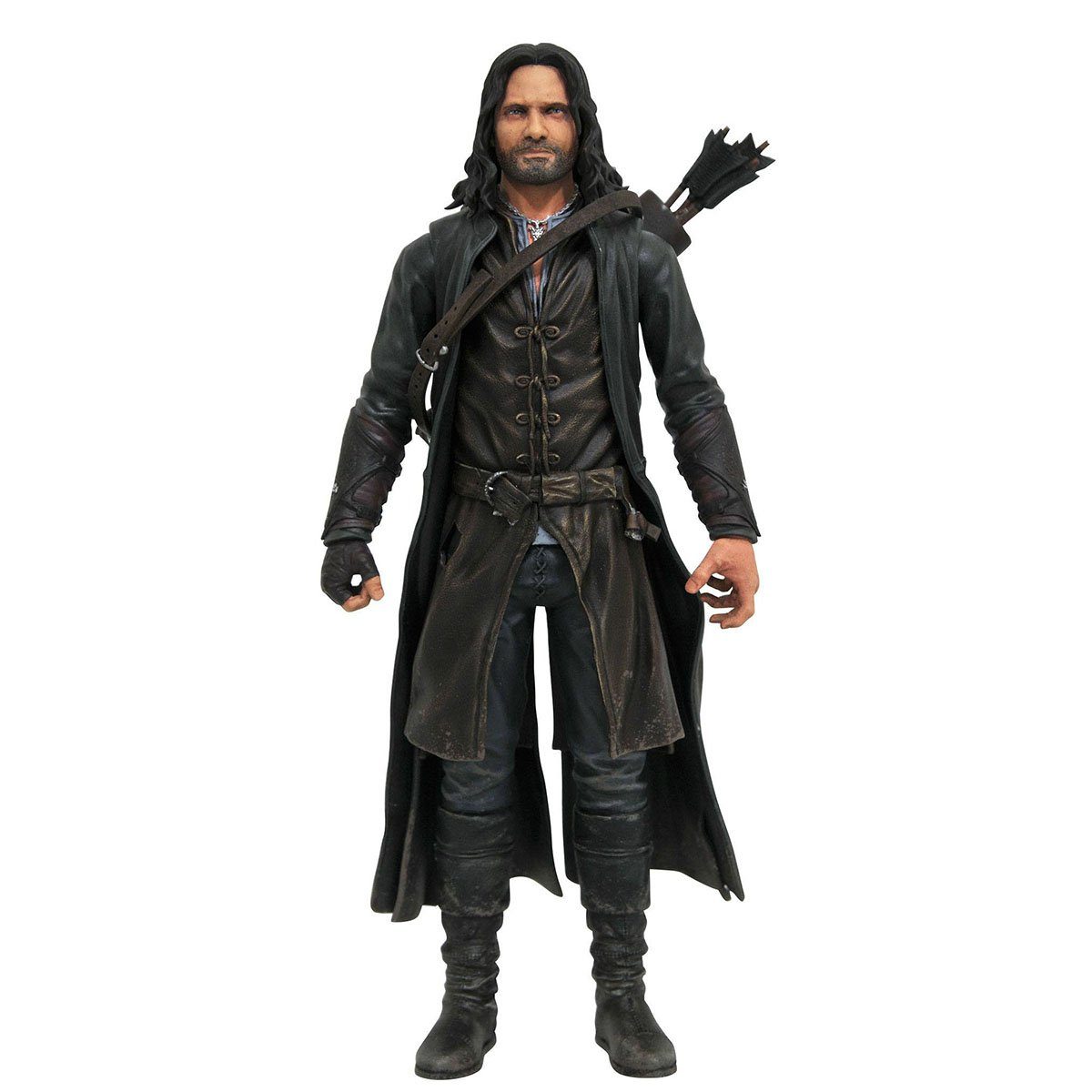 Diamond Select Toys Actionfigur Herr der Ringe, (Deluxe Action Figur ca. 18 cm), mit Zubehör und Diorama-Base