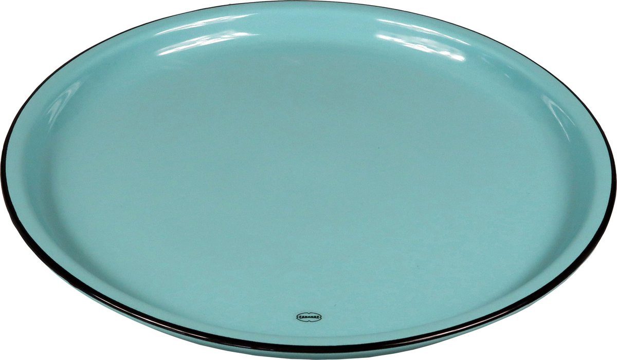 Capventure Teller Teller Speiseteller Essteller Groß Ø27cm Geschirr Retro Cabanaz blau
