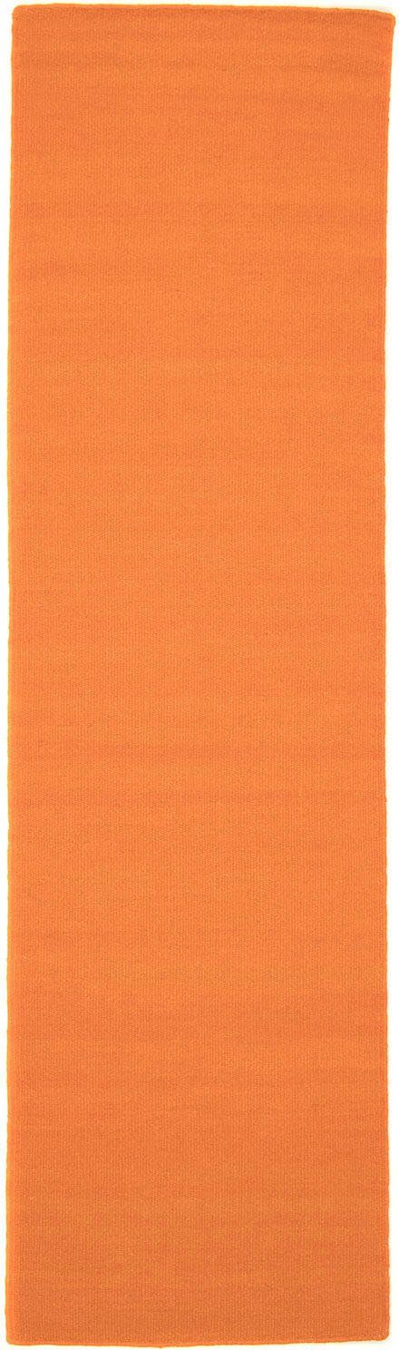 morgenland, Einfarbig, Wendbar, Höhe: KELIM Uni FANCY orange mm, rechteckig, 7 Läufer UNI,