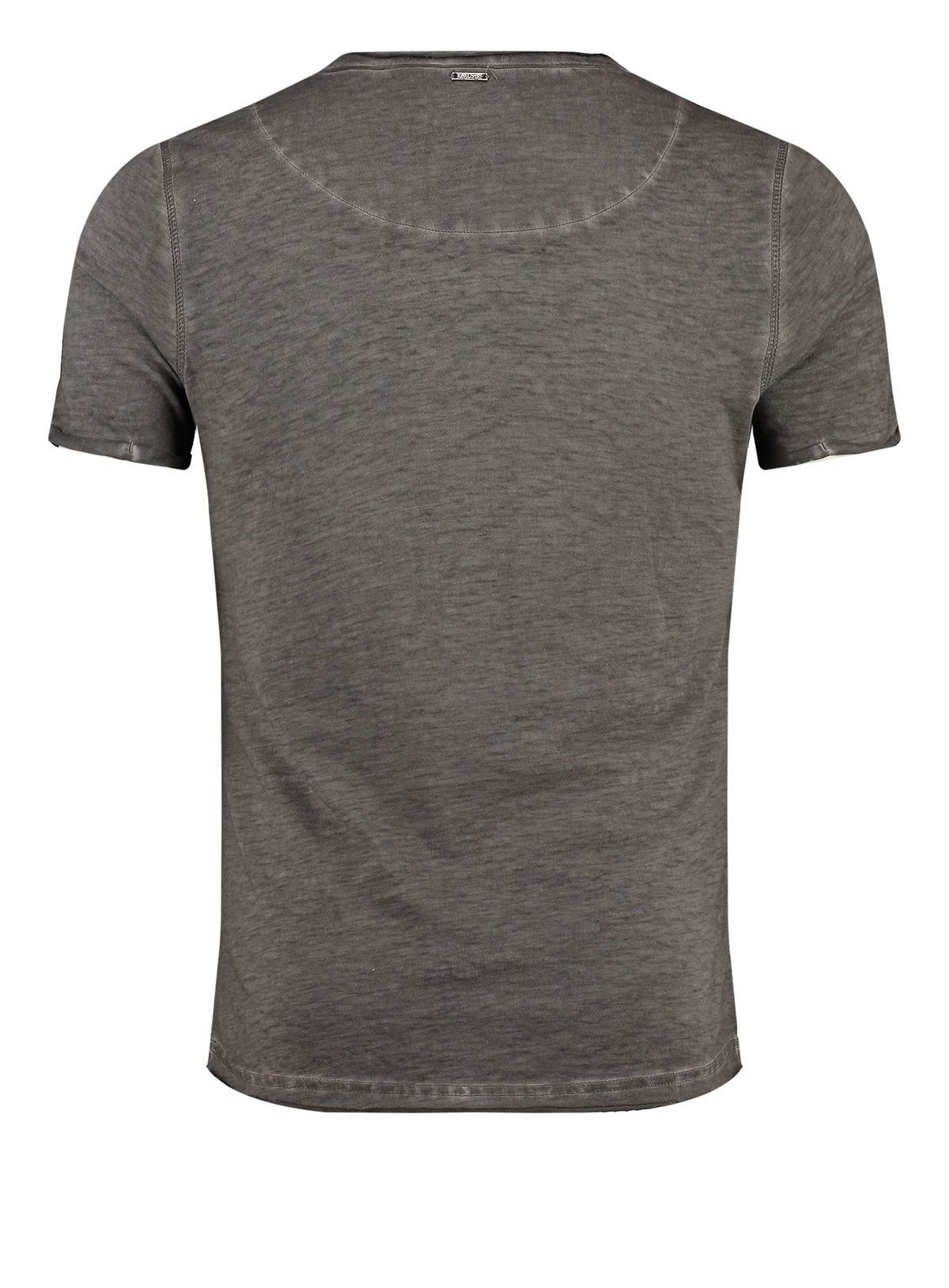 Key Largo T-Shirt Soda vintage Look uni Basic T00619 V-Ausschnitt unifarben kurzarm slim fit – Bild 2 von 5