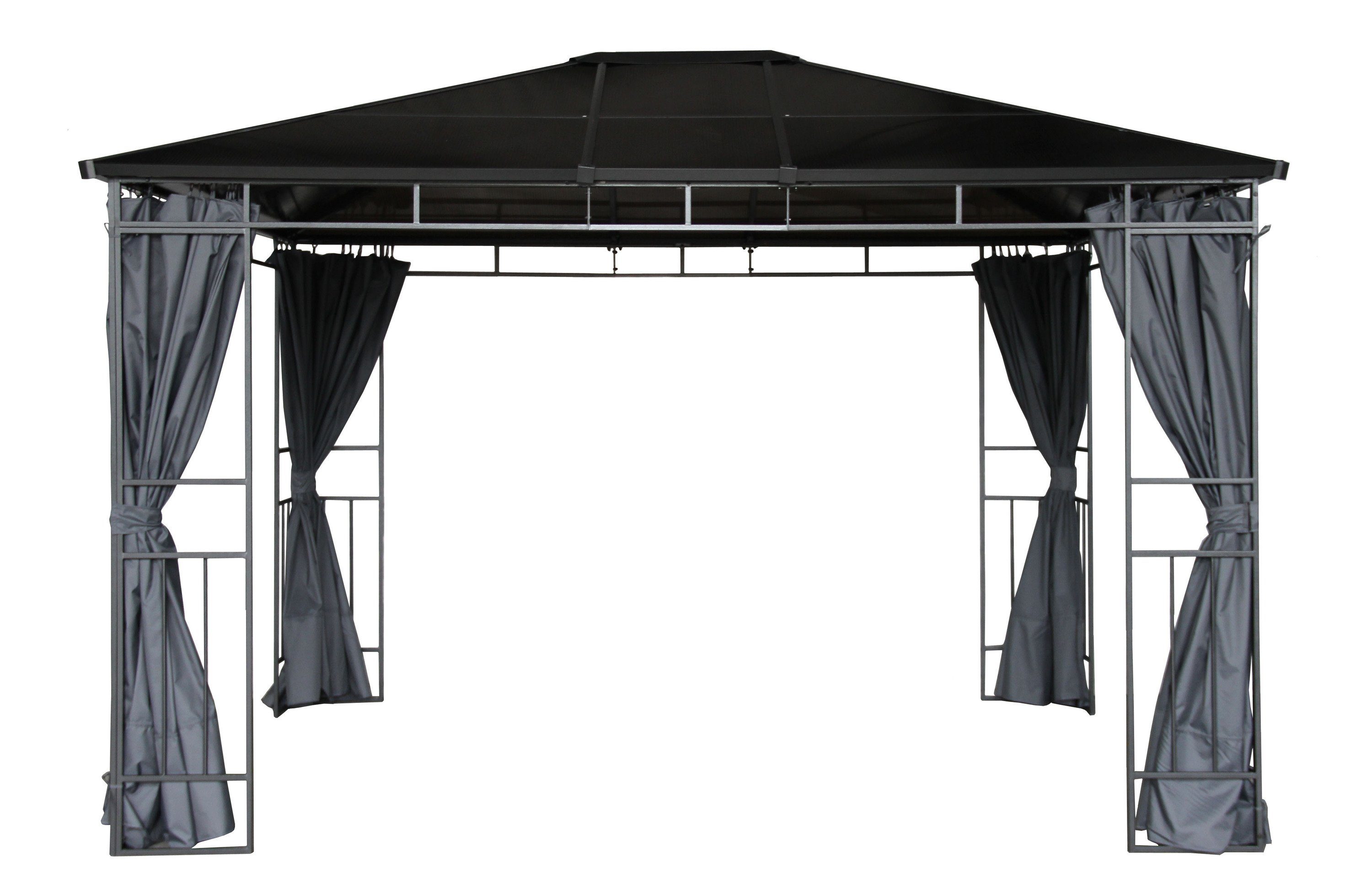 Grasekamp Pavillon Hardtop Pavillon Limone 3x3,6m inkl. Seitenteile