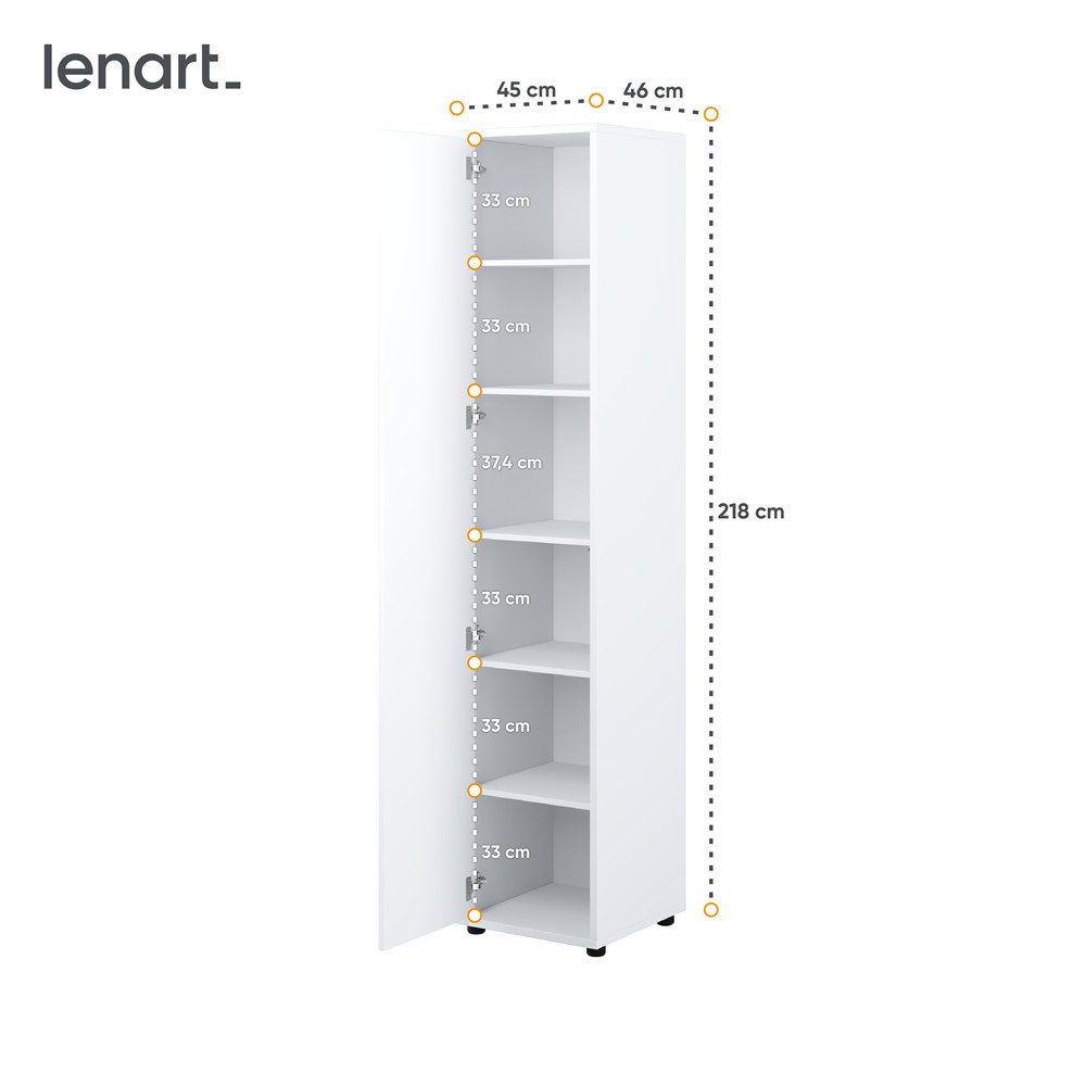 Friderik-EU Kleiderschrank Lenart Bed Concept BC-21 Kleiderschrank für Schrankbett, 218x45x46 cm – Bild 3 von 4