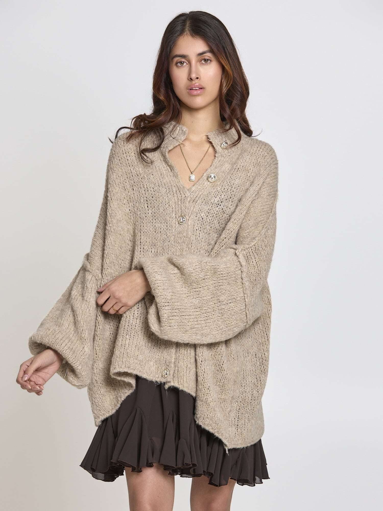 Lilavie Cardigan Lolaa Oversize One Size Kuscheliger Grobstrick Cardigan mi günstig online kaufen