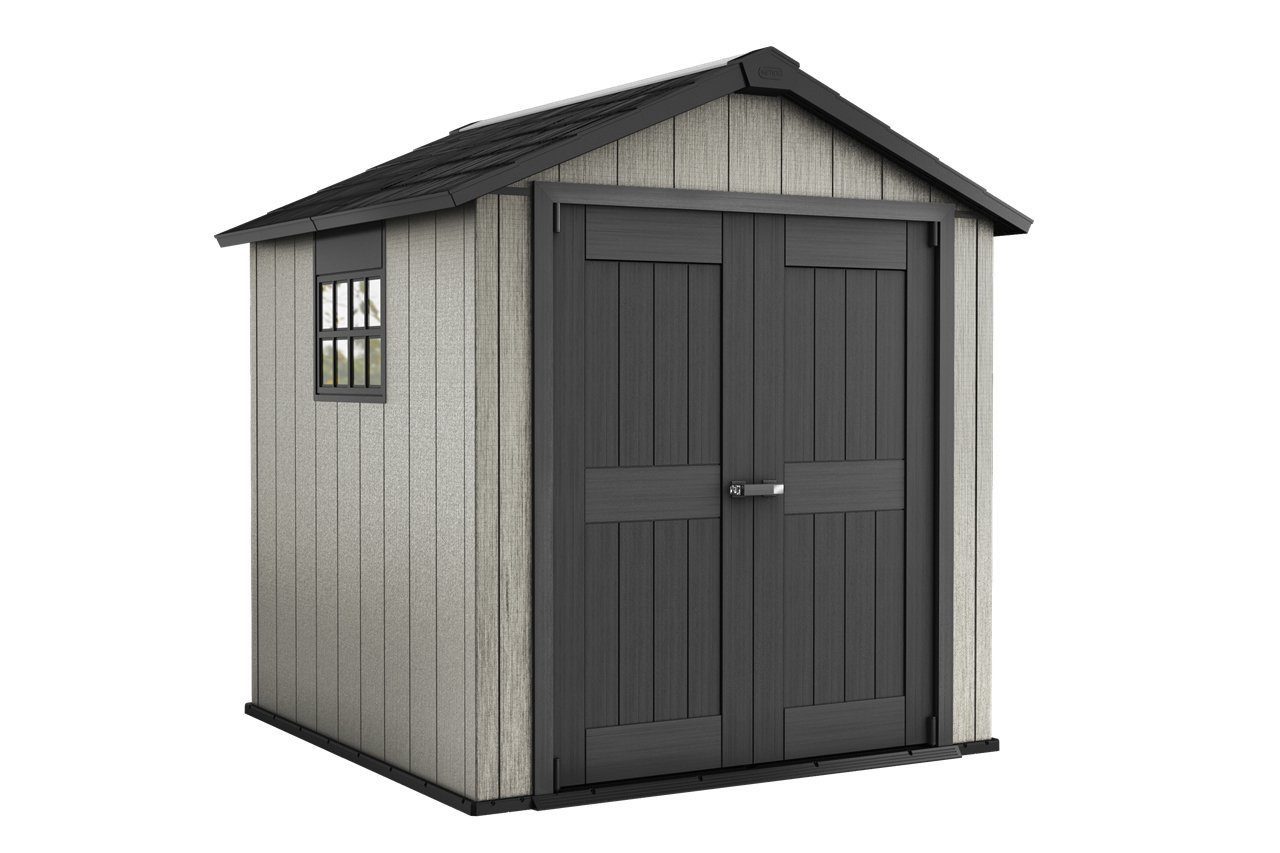Keter Gartenhaus Oakland 757 abschließbar Schuppen für Garten 8400 L Winterfest, BxT: 230,00x223,80 cm, 4,5m² Grundfläche, anstreichbar und wartungsfrei