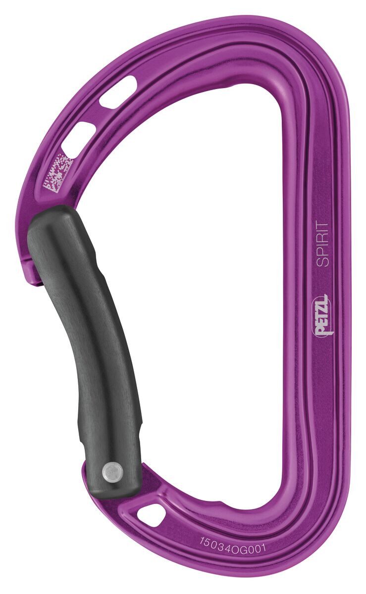 Petzl Karabiner Karabiner Spirit leichter gebogener Karabiner fürs Klettern lila