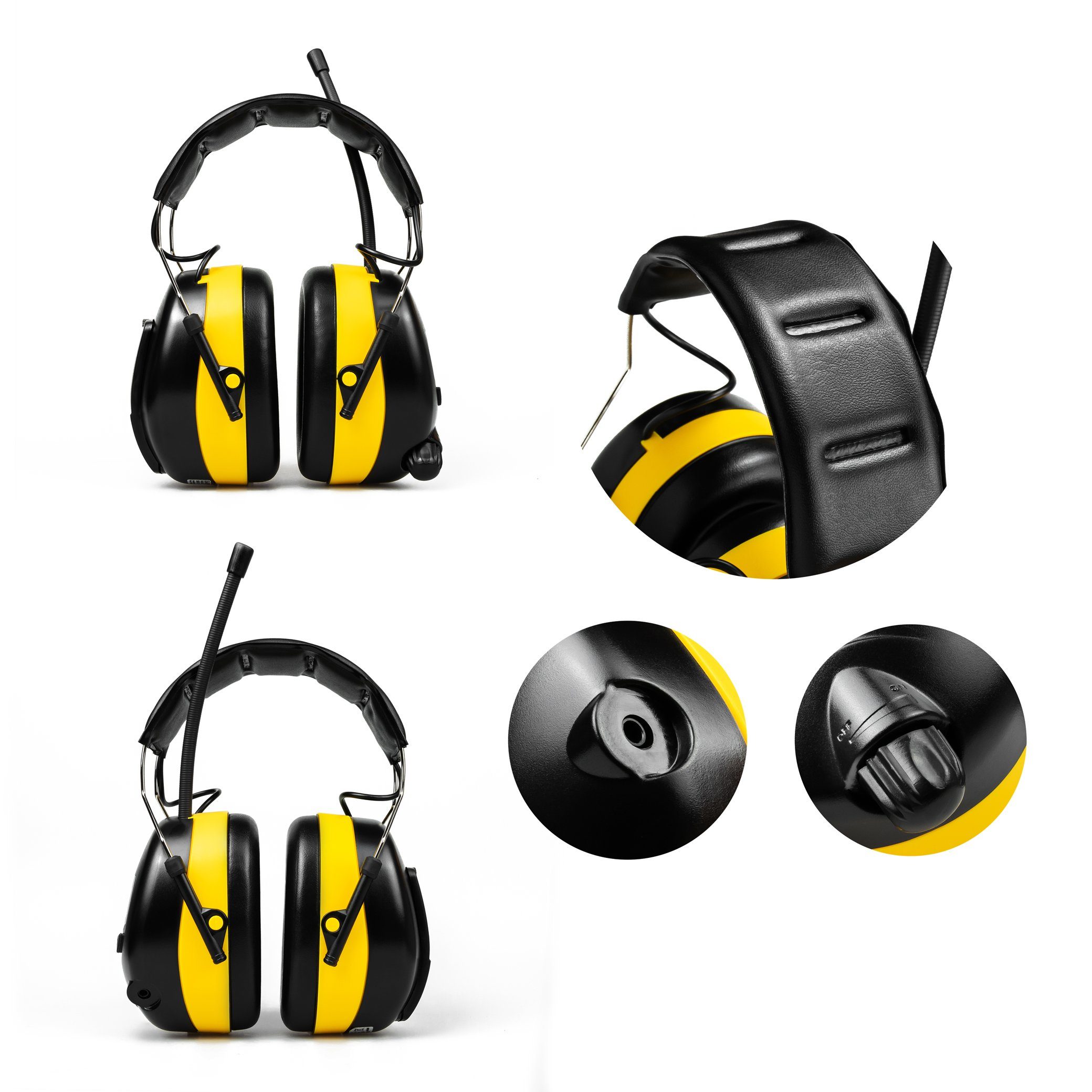 EARMUFF Kapselgehörschutz EARMUFF 31dB AM/FM/AUX - Yellow