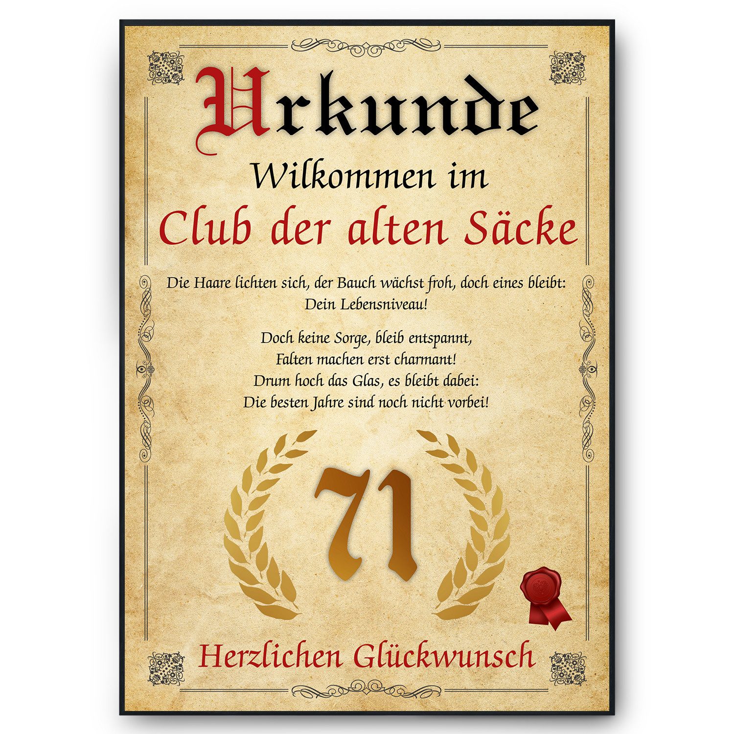 Tigerlino Poster Geburtstag Mann Geschenk Lustige günstig online kaufen