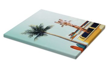 Posterlounge Leinwandbild Kidz Collection, Surfer Giraffe, Kinderzimmer Kindermotive