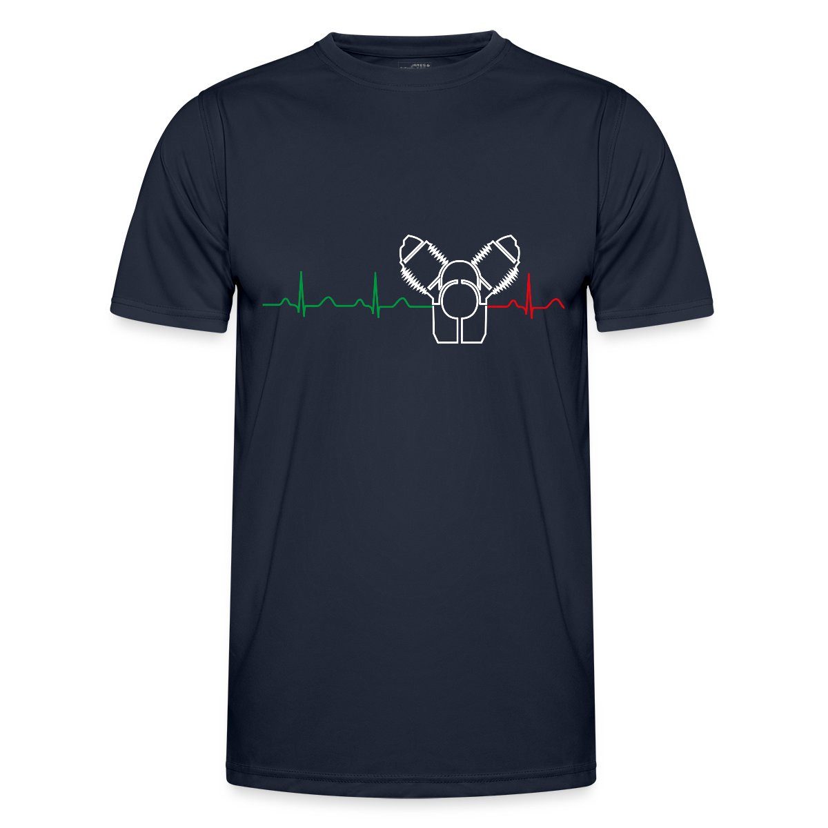 Funktionsshirt Motorrad Rundmotor Heartbeat Italien Funktionsshirt Herren