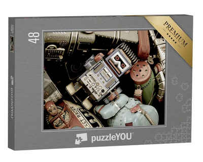 puzzleYOU Puzzle Eine Kiste mit Vintage-Blechspielzeug, 48 Puzzleteile, puzzleYOU-Kollektionen Nostalgie