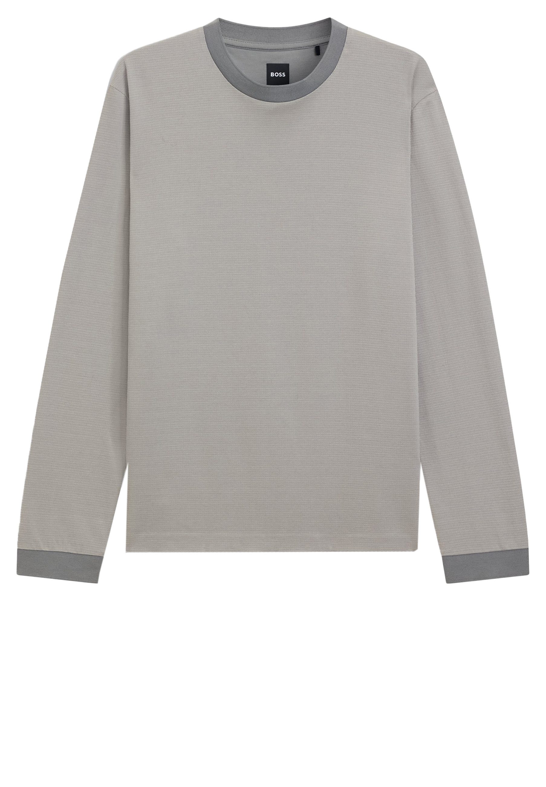BOSS Langarmshirt Talley mit Mikromuster (1-tlg., keine Angabe)
