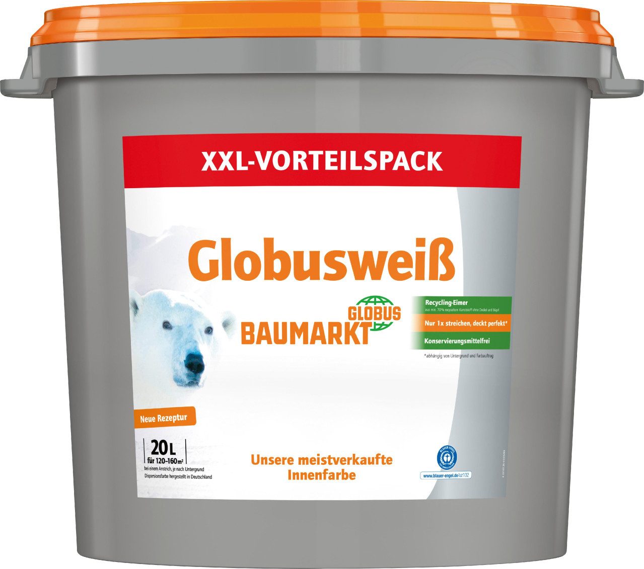 Globus Baumarkt Wandfarbe Globusweiß Wandfarbe matt konservierungsmittelfrei