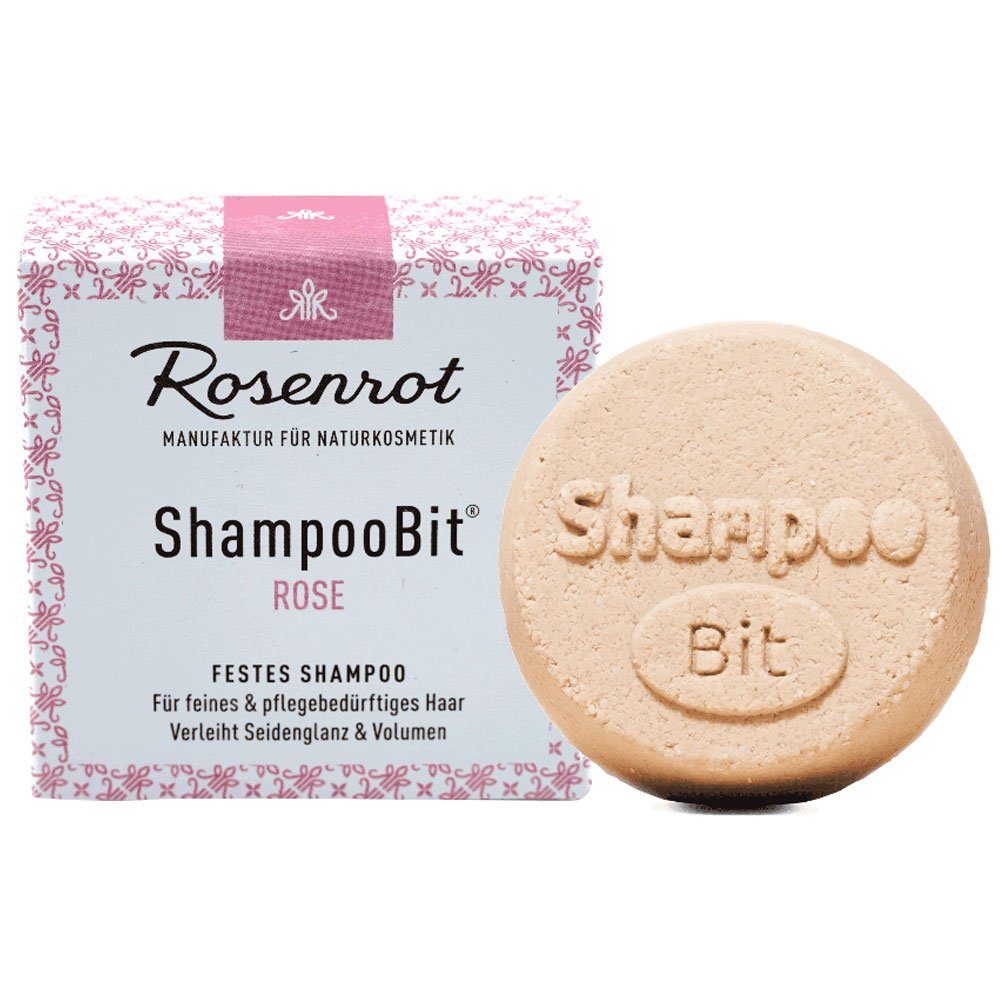 Rosenrot Festes Haarshampoo Festes Shampoo Rose, 60 g | Feste Haarshampoos