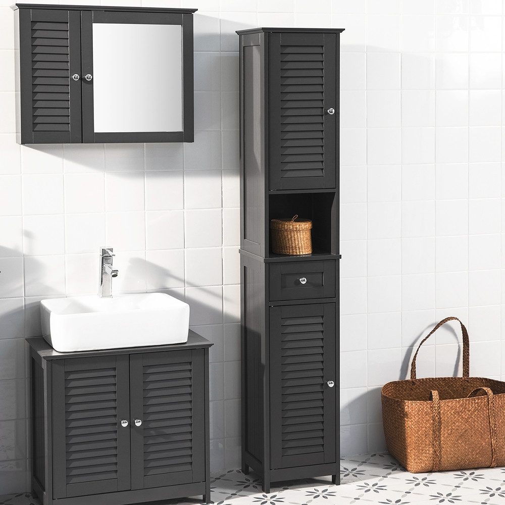 SoBuy Hochschrank FRG236 Badregal Badschrank Badmöbel günstig online kaufen