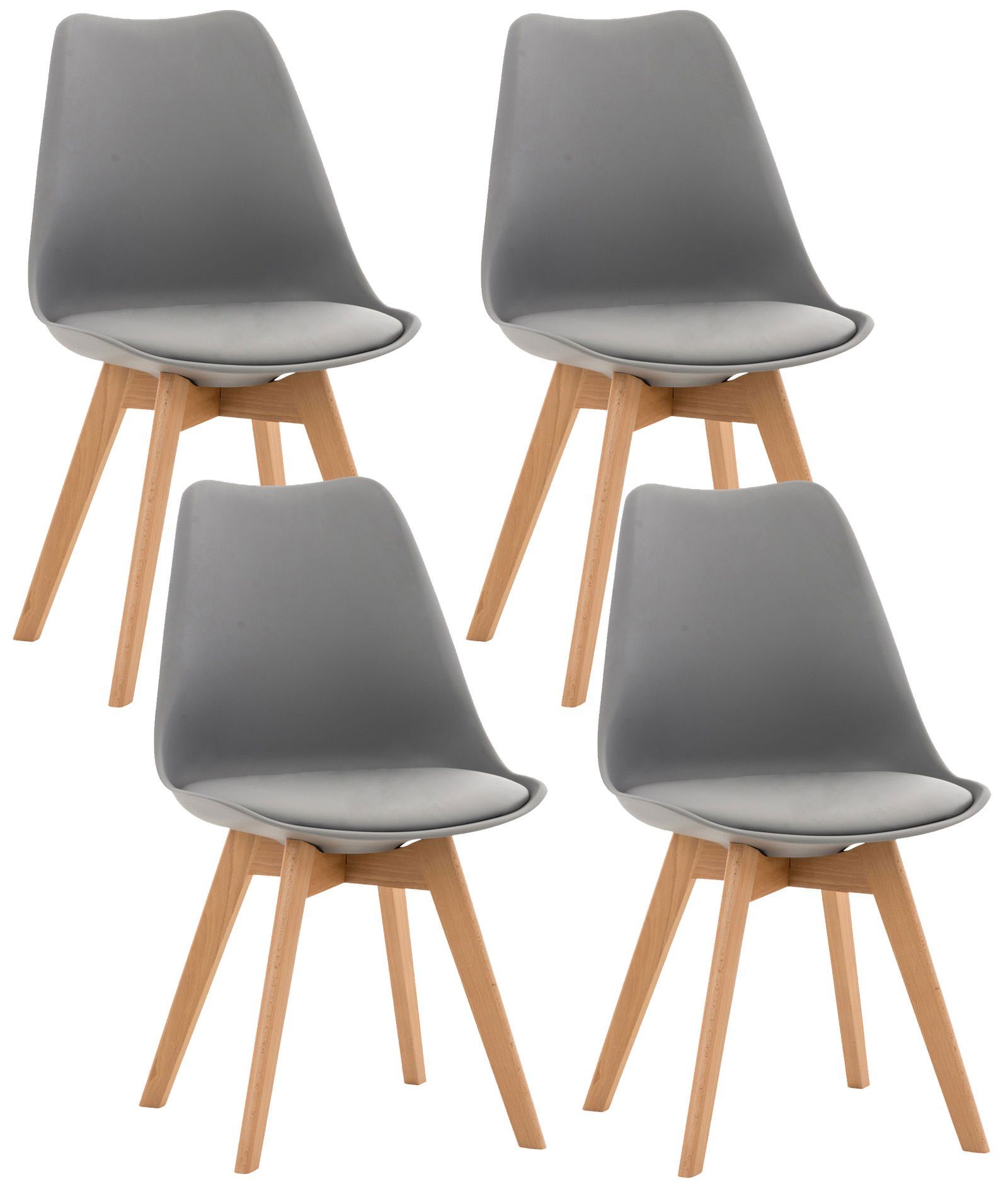 CLP Küchenstuhl Linares (4er Set), Buchenholz-Gestell, günstig online kaufen