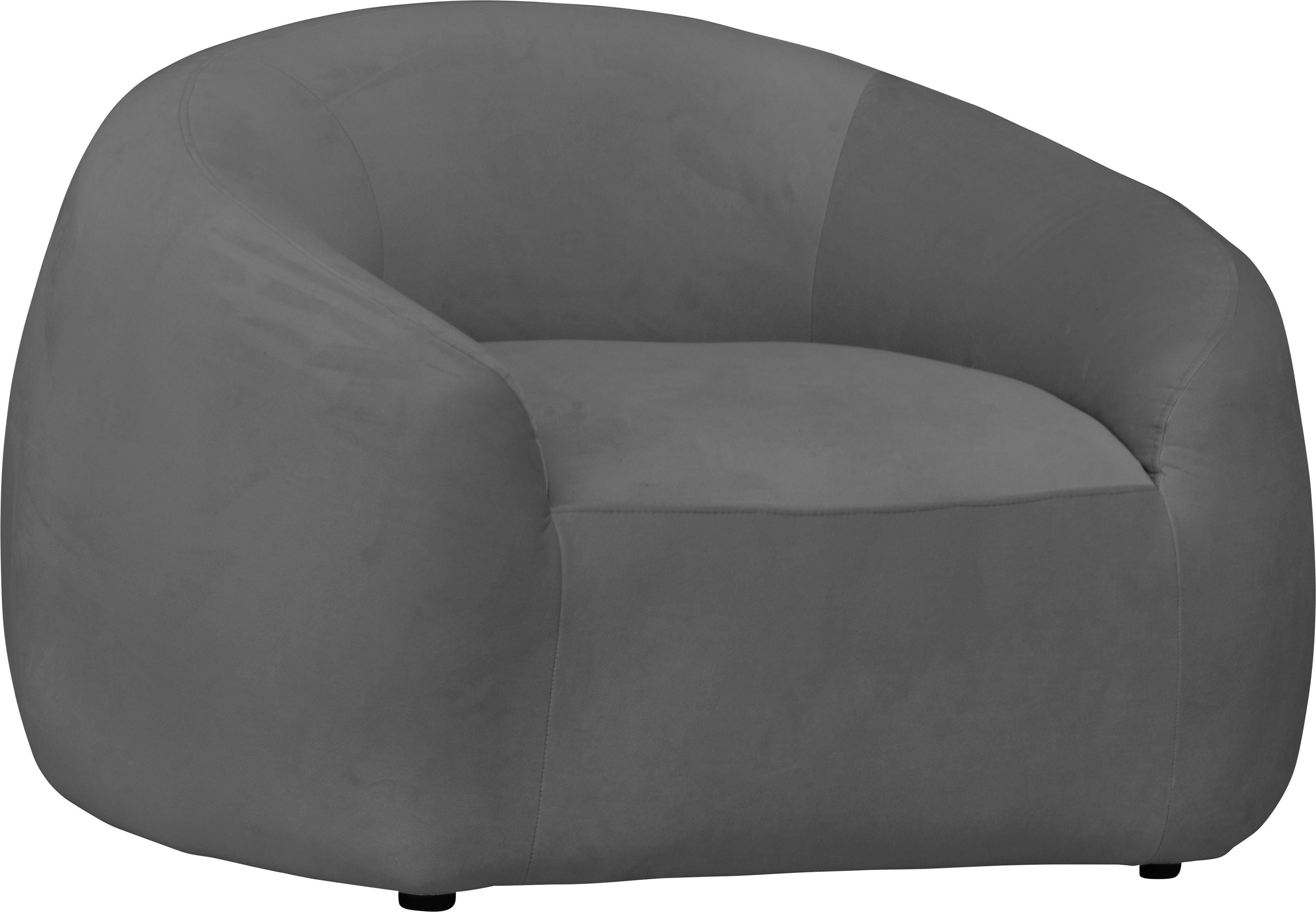 LeGer Home by Lena Gercke Sessel YANI Relaxsessel, Loungesessel, Maße B/T/H: 127/96/76 cm, organische Form, mit Wellenunterfederung, auch in Bouclé