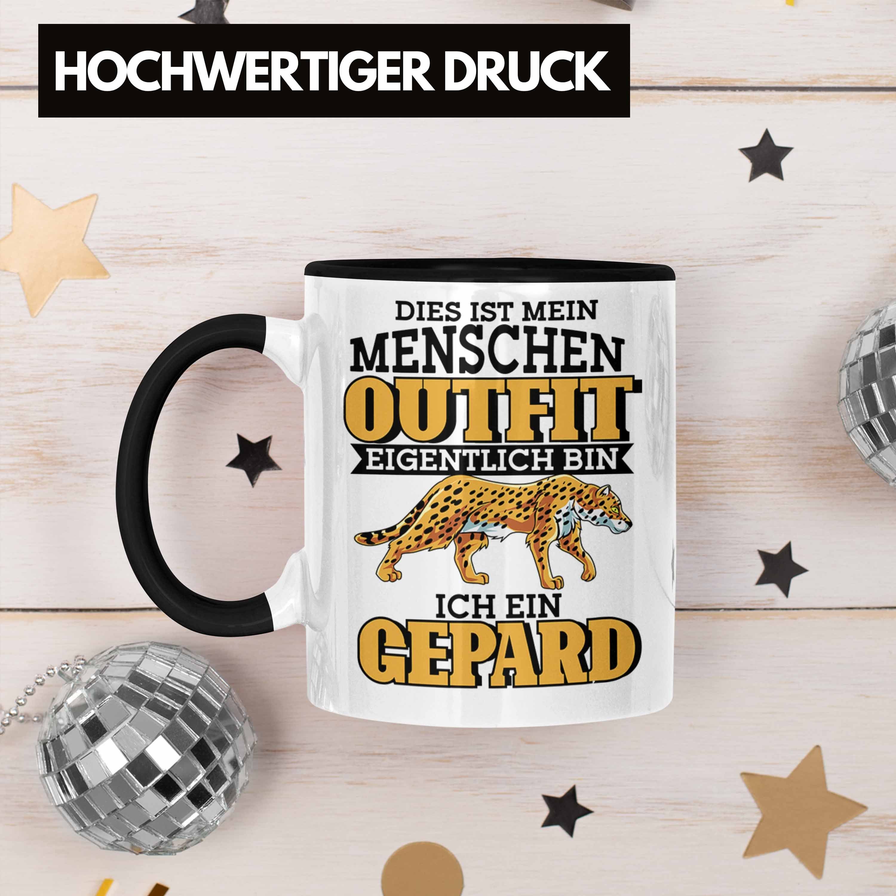 Schwarz Lustige Tasse Trendation Geschenkidee Spruch Kostüm Tasse Gepard