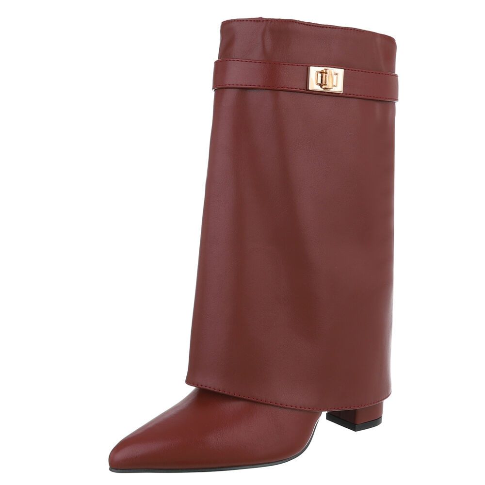 Ital-Design Elegante Stiefeletten mit umgeschlagenem Schaft günstig online kaufen