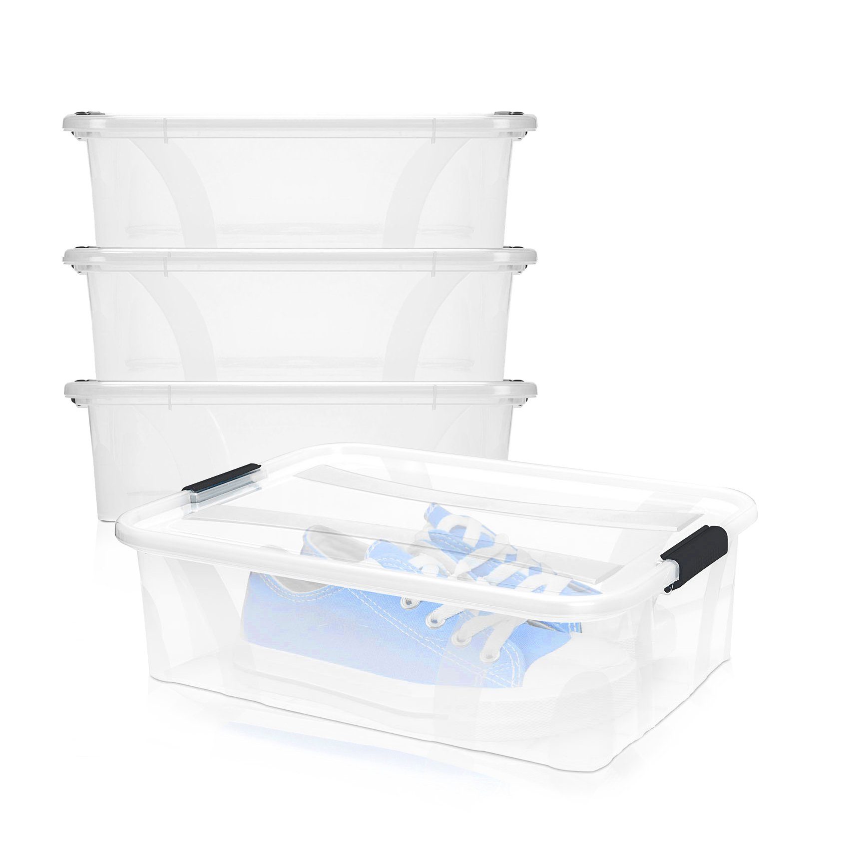 BigDean Aufbewahrungsbox 3er Set Aufbewahrungsbox mit Deckel (Set, 3 St., 3 günstig online kaufen