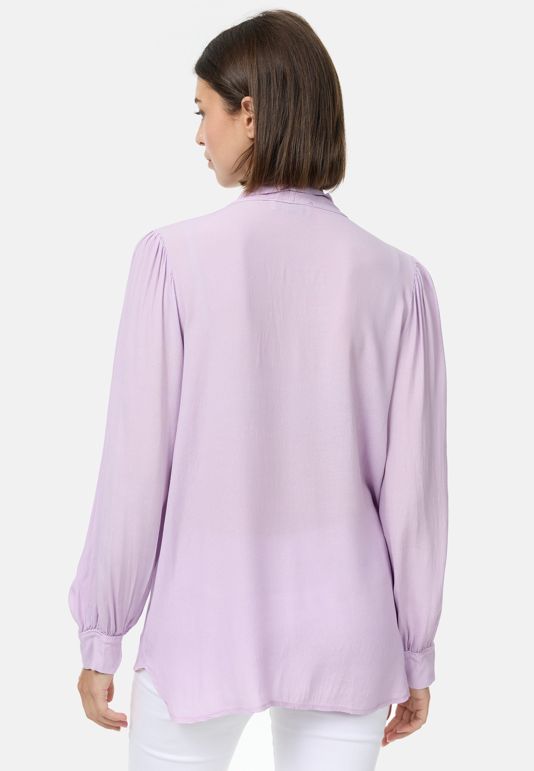 Rayshyne Crepebluse PM62 (Stilvolle Business Crepe Bluse mit Schleife) Perlmuttknöpfe – Bild 3 von 4