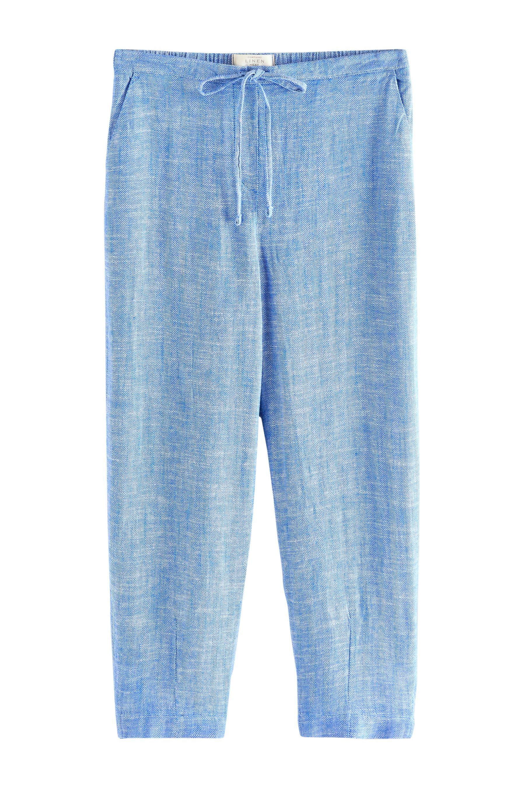 Leinenhose Hose aus Leinengemisch mit Barrel-Bein