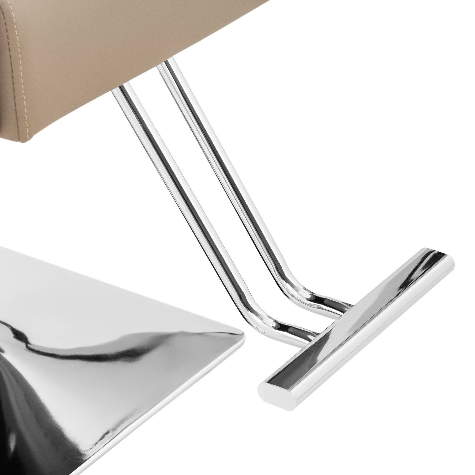Physa Armlehnstuhl Friseurstuhl mit Fußstütze höhenverstellbar Barber-Stuhl 150 kg Cottam, Hellgrau – Bild 4 von 5