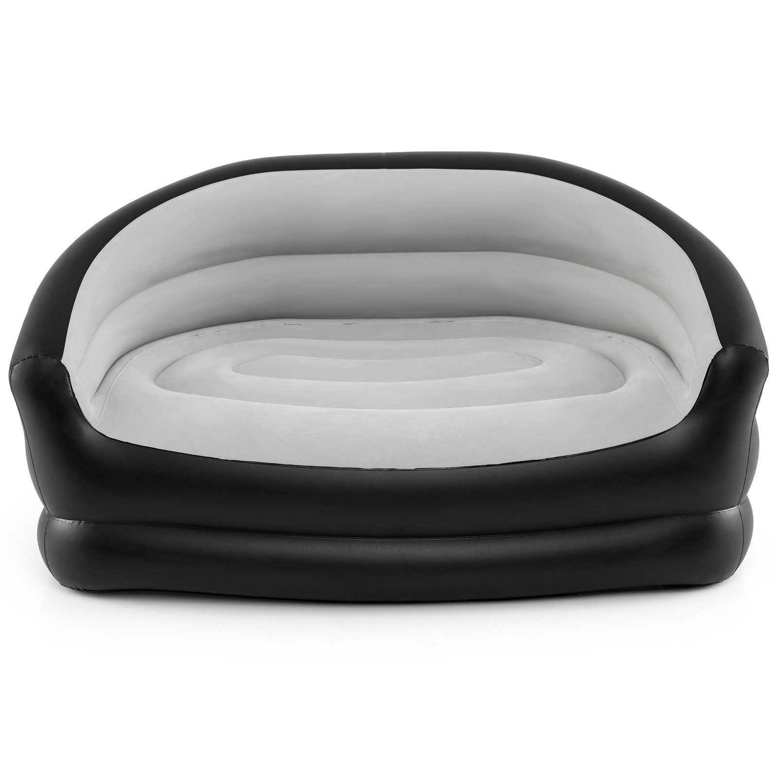 COSTWAY Luftsofa, Aufblasbares 2-Sitzer-Luftsessel mit beflockt-Oberfläche