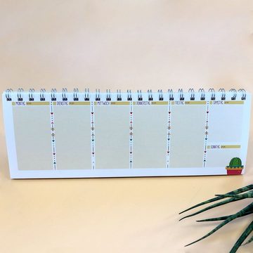 Platzset, Jahresunabhängiger Tisch-Kalender im Boho Style I dv_227 I 10,5 x, Timr